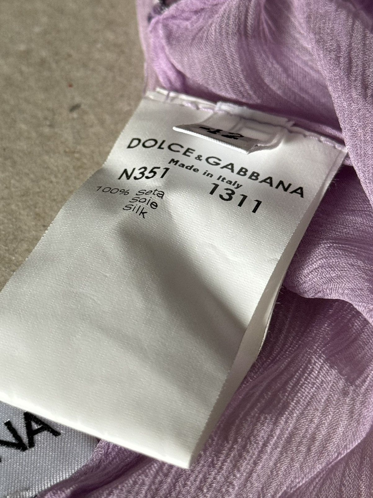 Dolce & Gabbana Dolce and Gabbana FW 2000 Runway Sheer Silk Maxi Dress. Size M / US 6-8 / IT 42-44 - 4 Thumbnail
