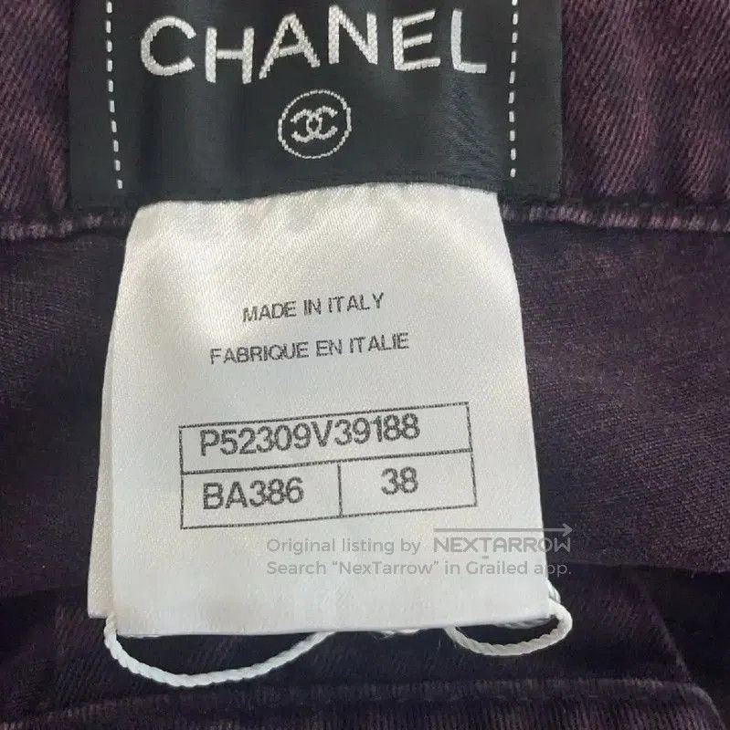 Chanel Chanel Purple Cotton Casual Pants . Size 26" / US 2 / IT 38 - 3 Thumbnail