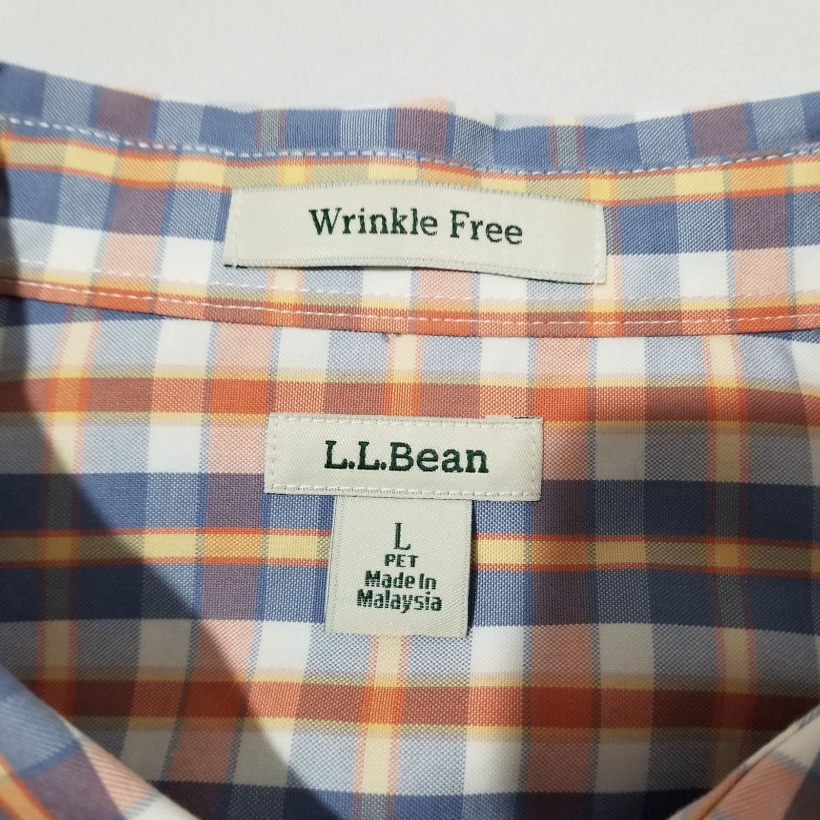 L.L. Bean LL Bean Shirt Large Petite Wrinkle Free Long Sleeve Preppy Size L / US 10 / IT 46 - 4 Thumbnail