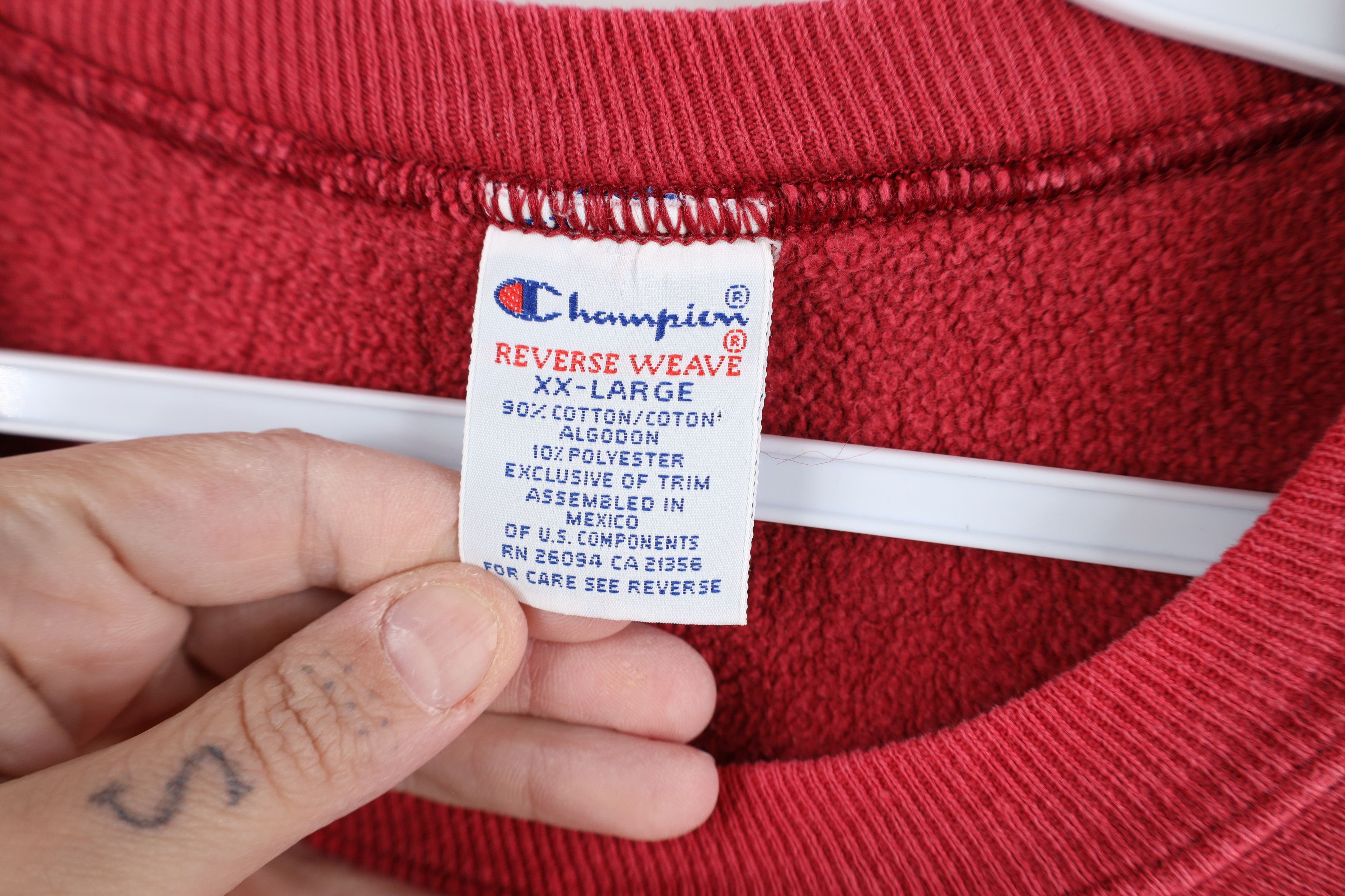 Champion Vtg 90s Champion Reverse Weave State University Sweatshirt Size US XXL / EU 58 / 5 - 9 Thumbnail