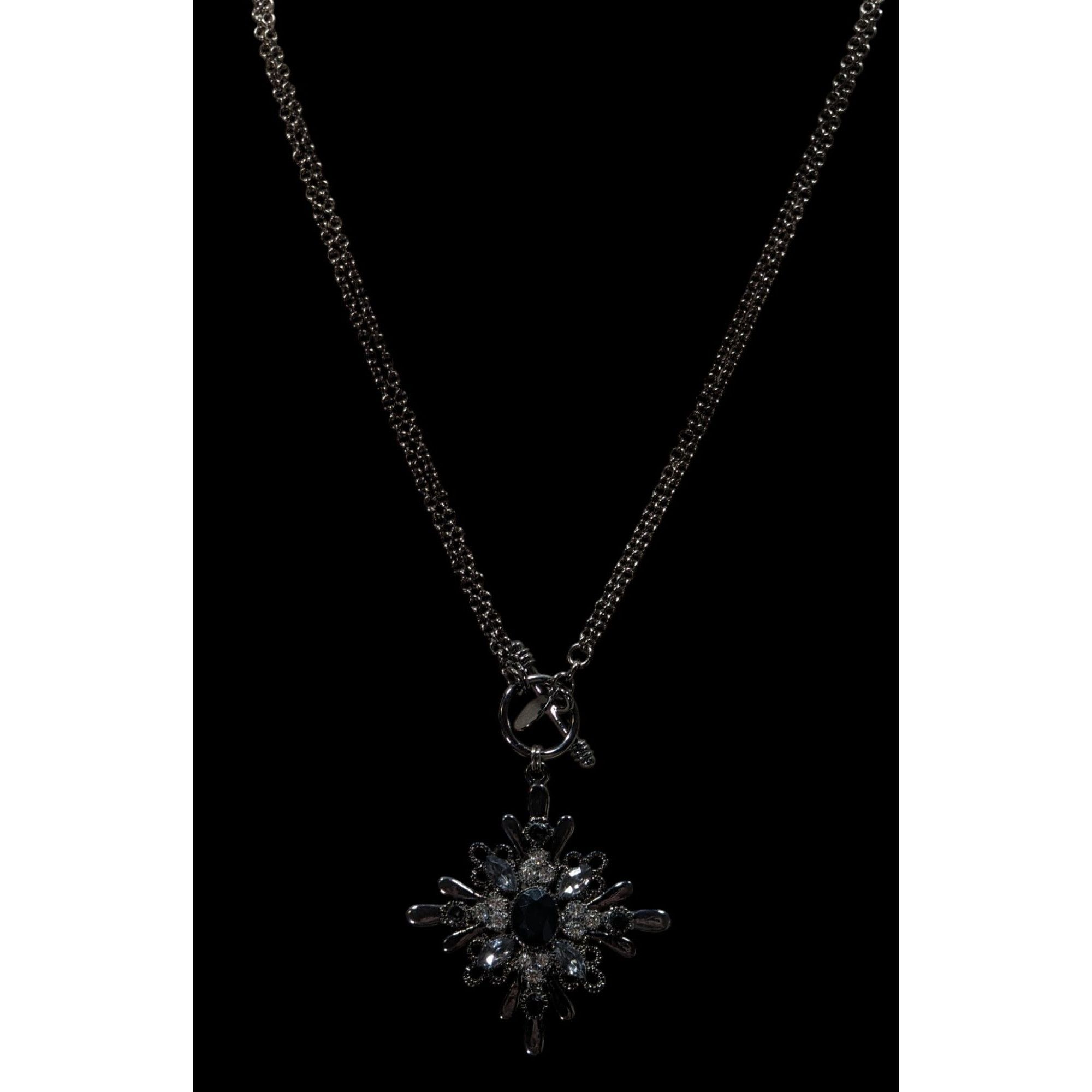 Other Vintage Cookie Lee Gothic Black Crystal Starburst Pendant Ne Size ONE SIZE - 5 Thumbnail