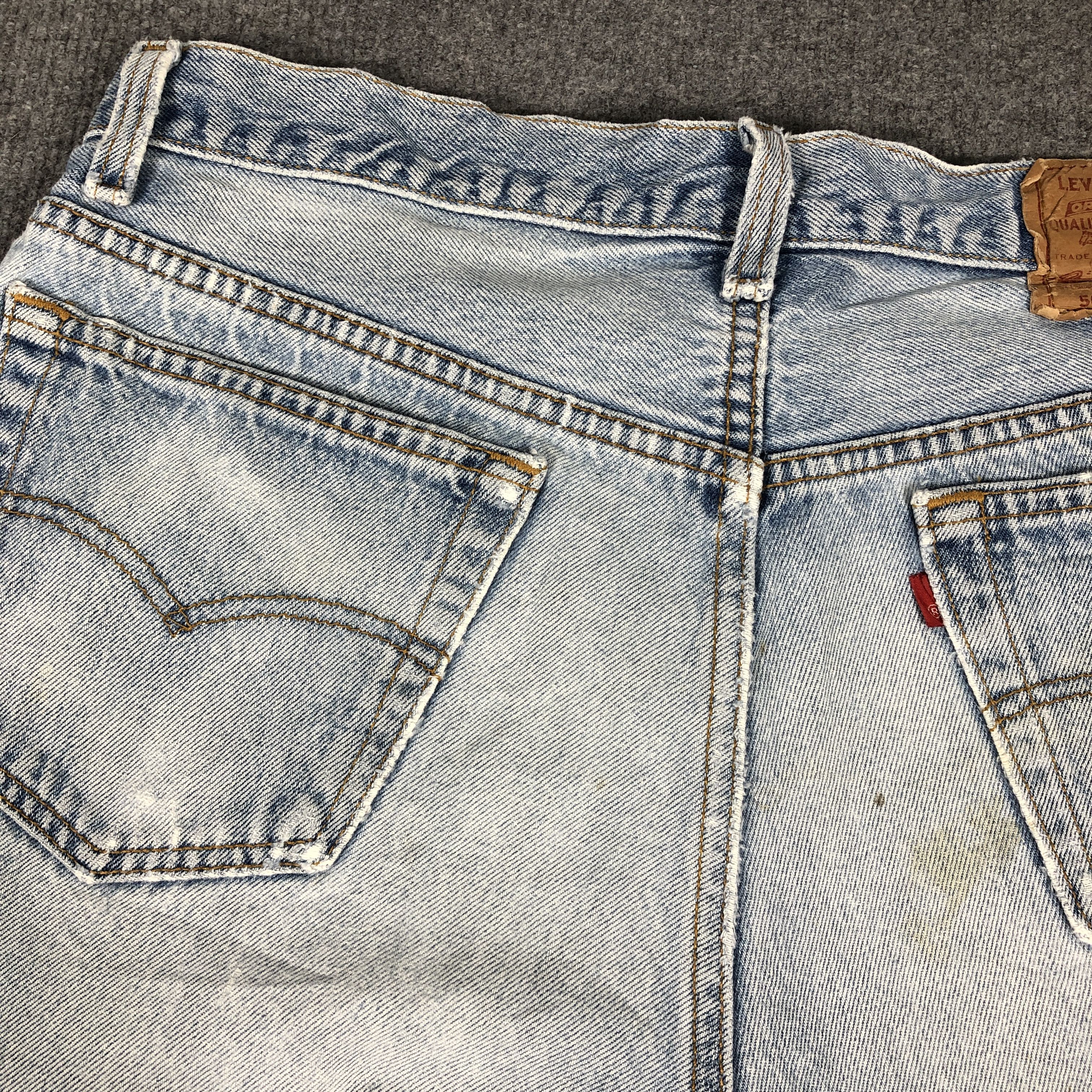 Levi's × Vintage 90s Vintage Levis 501 Jeans Fly Button L1080W Size US 32 / EU 48 - 4 Thumbnail