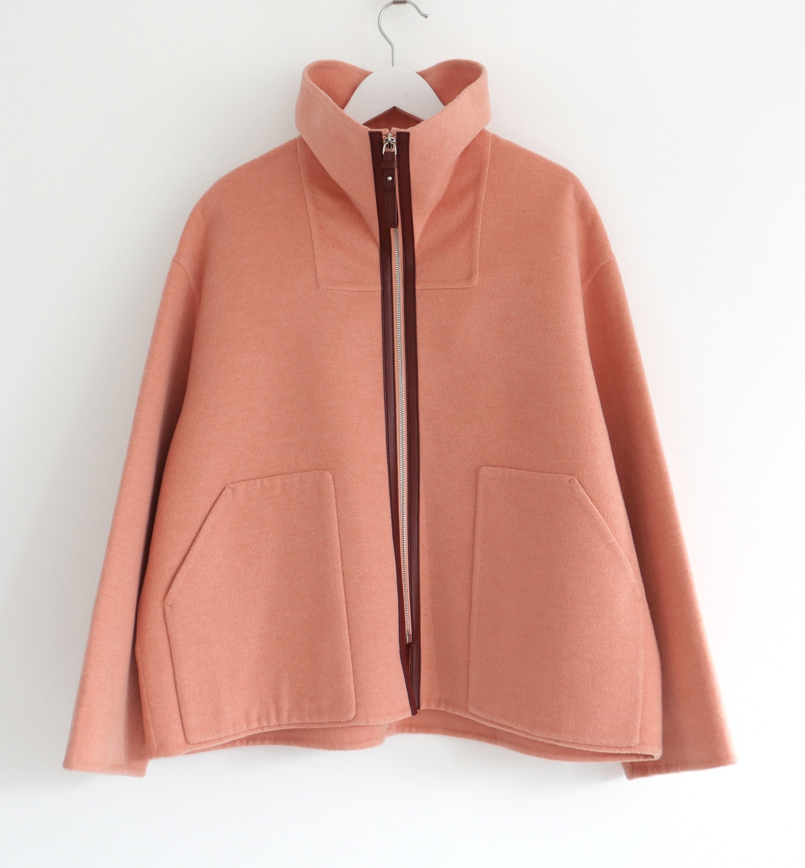 Hermes Hermes Rose Quartz Double Faced Cashmere Cape Fit Jacket Size XS / US 0-2 / IT 36-38 - 1 Thumbnail
