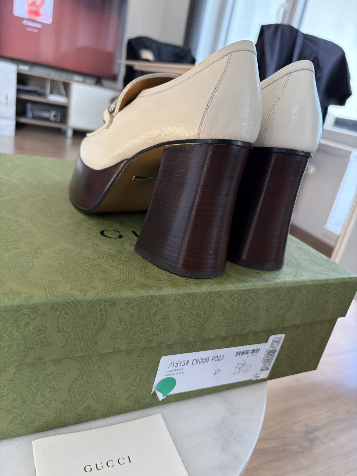 Gucci Gucci platform horsebit loafer white Size US 7 / IT 37 - 10 Thumbnail