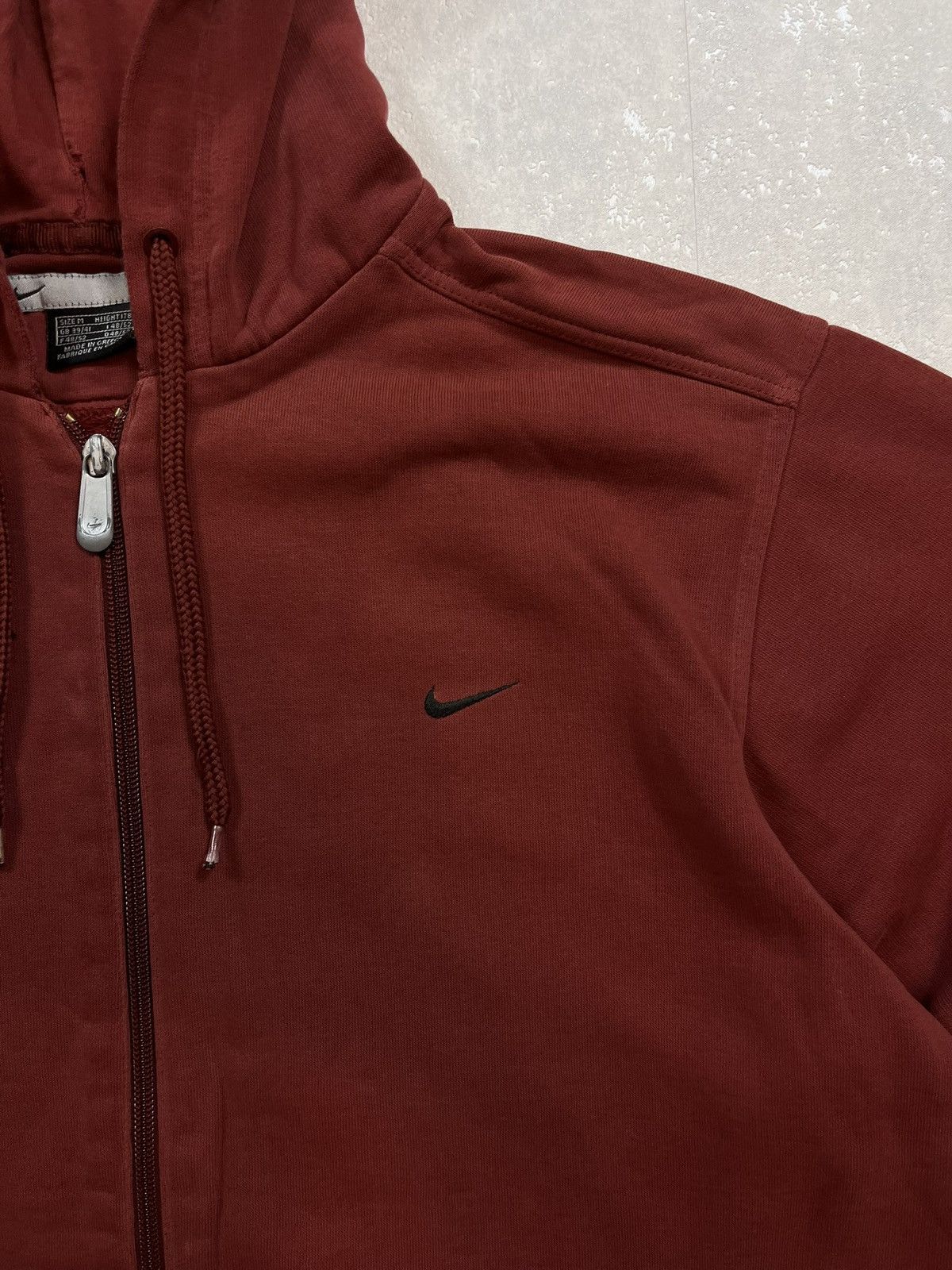 Nike × Vintage 90s Nike Swoosh Vintage Y2K Oversized Distressed Zip Hoodie Size US L / EU 52-54 / 3 - 2 Thumbnail