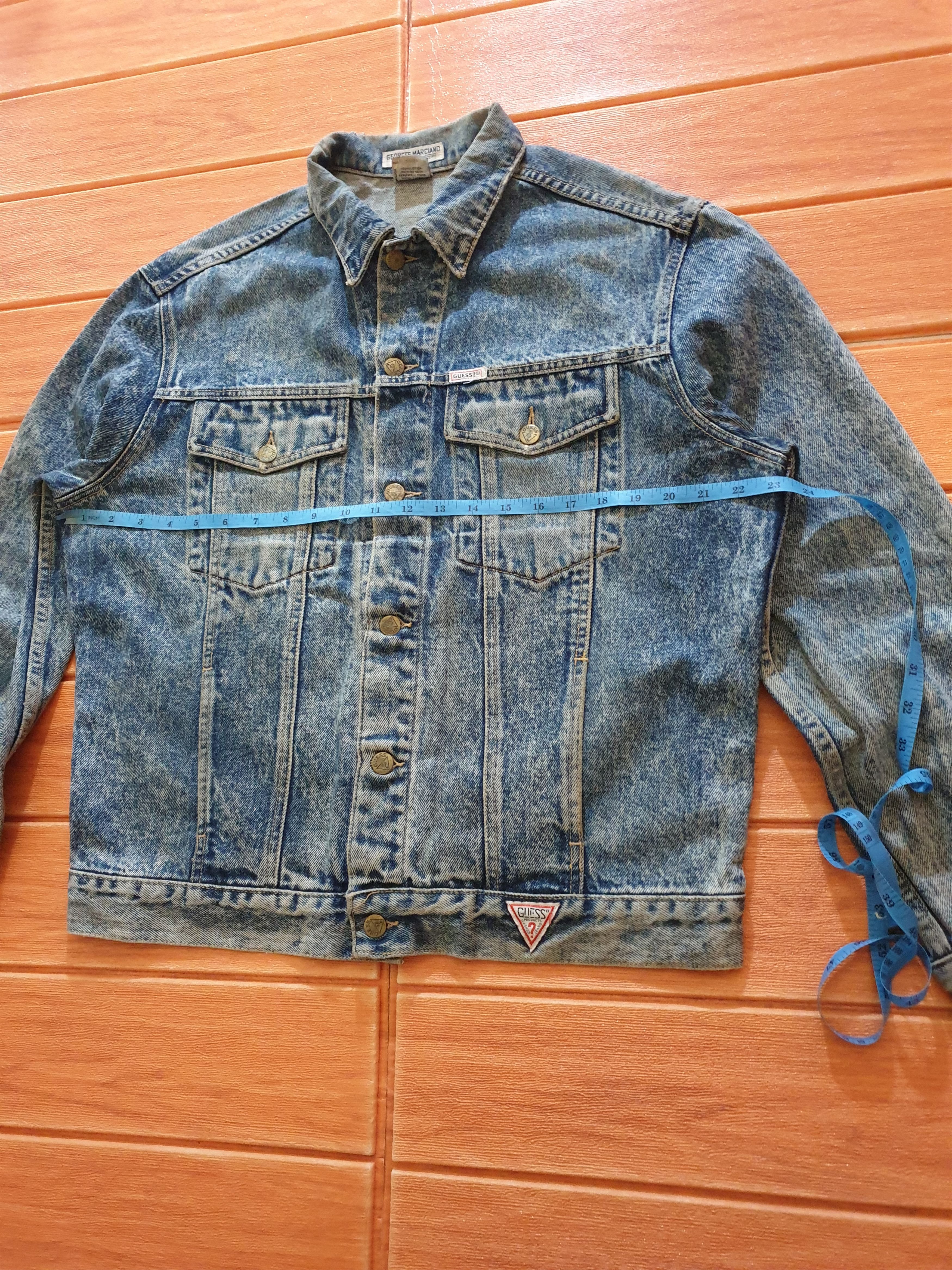 Guess 💥Vintage Guess Made in USA denim Jacket Size US L / EU 52-54 / 3 - 6 Thumbnail