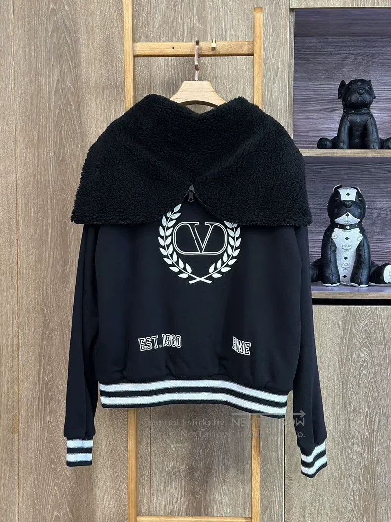 Valentino Valentino Black casual hooded collegiate jacket baseball u Size S / US 4 / IT 40 - 2 Thumbnail