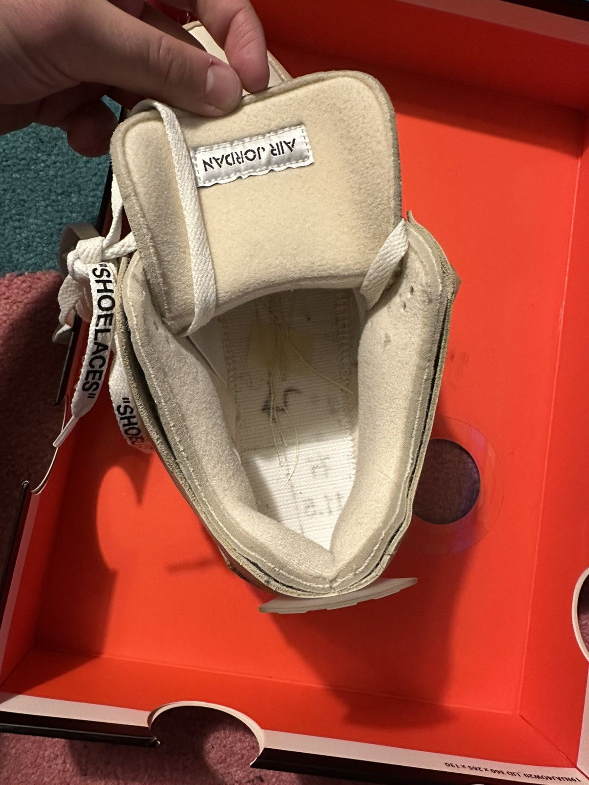 Jordan Brand × Off-White Off White x Air Jordan 4 Retro SP Sail Womens Size US 11.5 / EU 44-45 - 21 Thumbnail