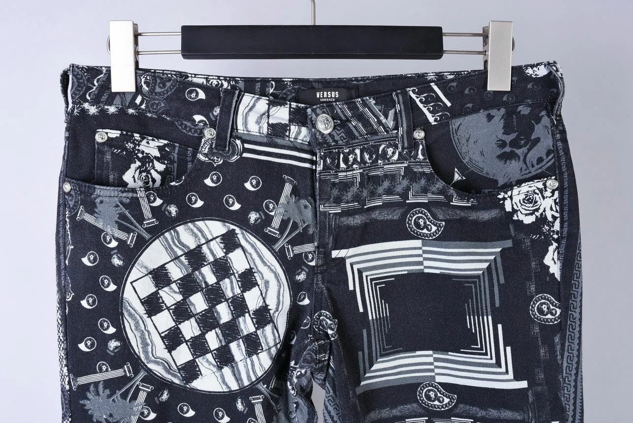 Versus Versace Versus Versace Vintage All Over Print Denim Pants W33/L30 Size US 30 / EU 46 - 2 Thumbnail