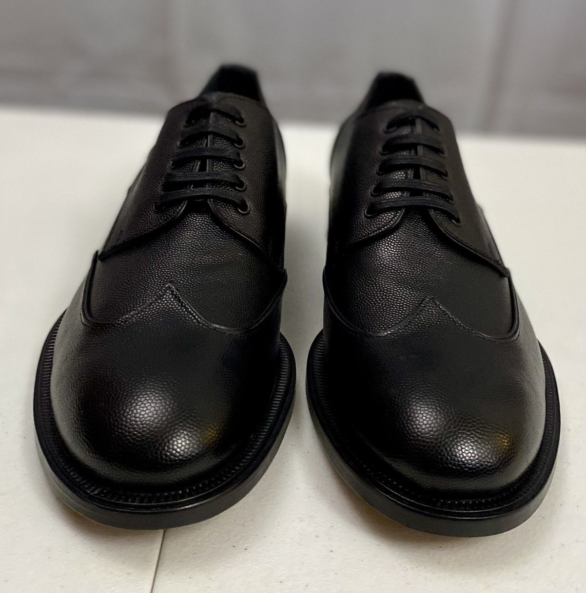 Dsquared2 Dsquared2 🇮🇹 Black Textured Gloss Leather Wingtip Derby 9 NEW Size US 9 / EU 42 - 15 Thumbnail