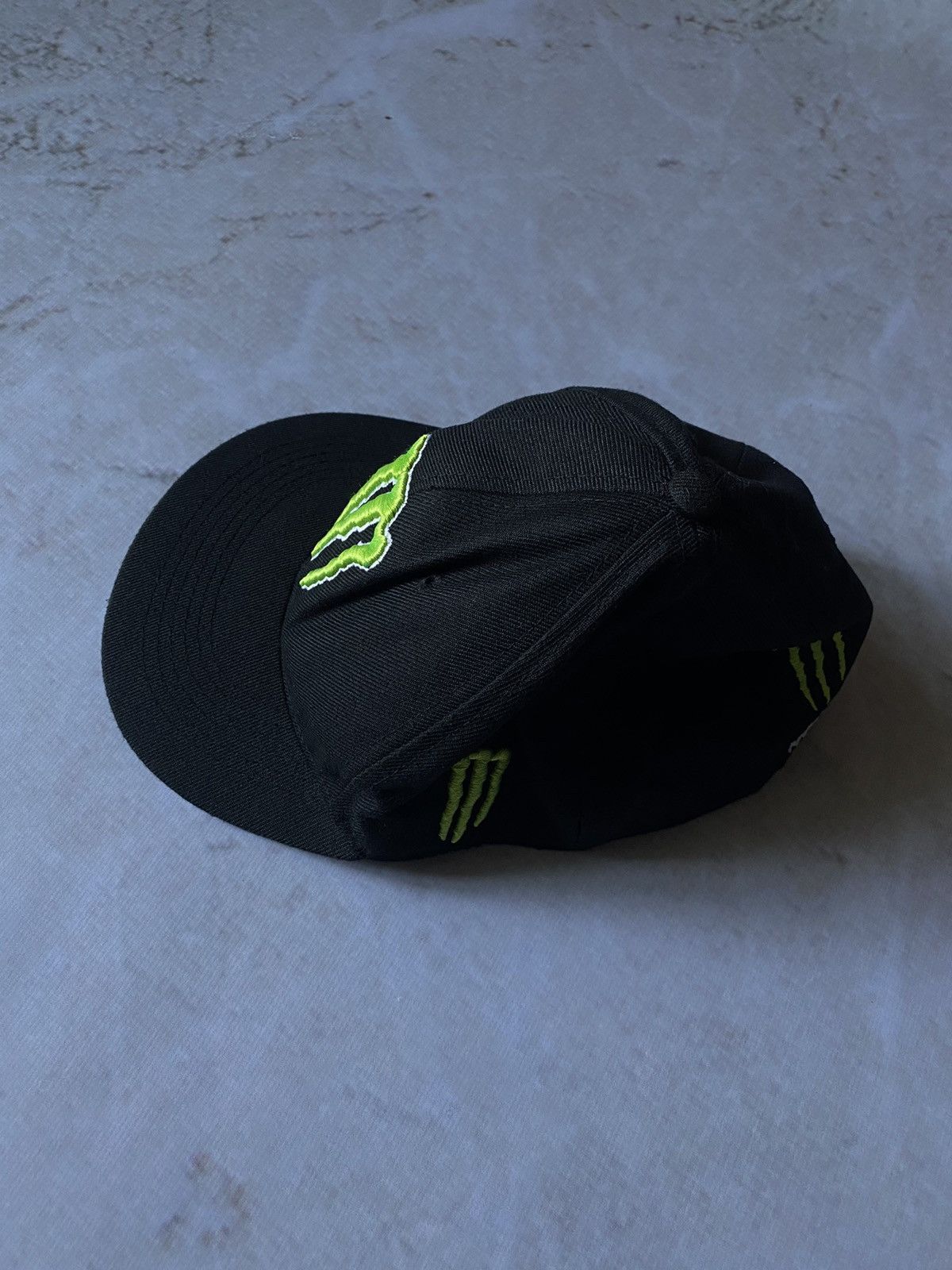 Japanese Brand Kawasaki RACING Monster Energy Hat Cap Y2k Hype Moto style Size 34 - 2 Thumbnail