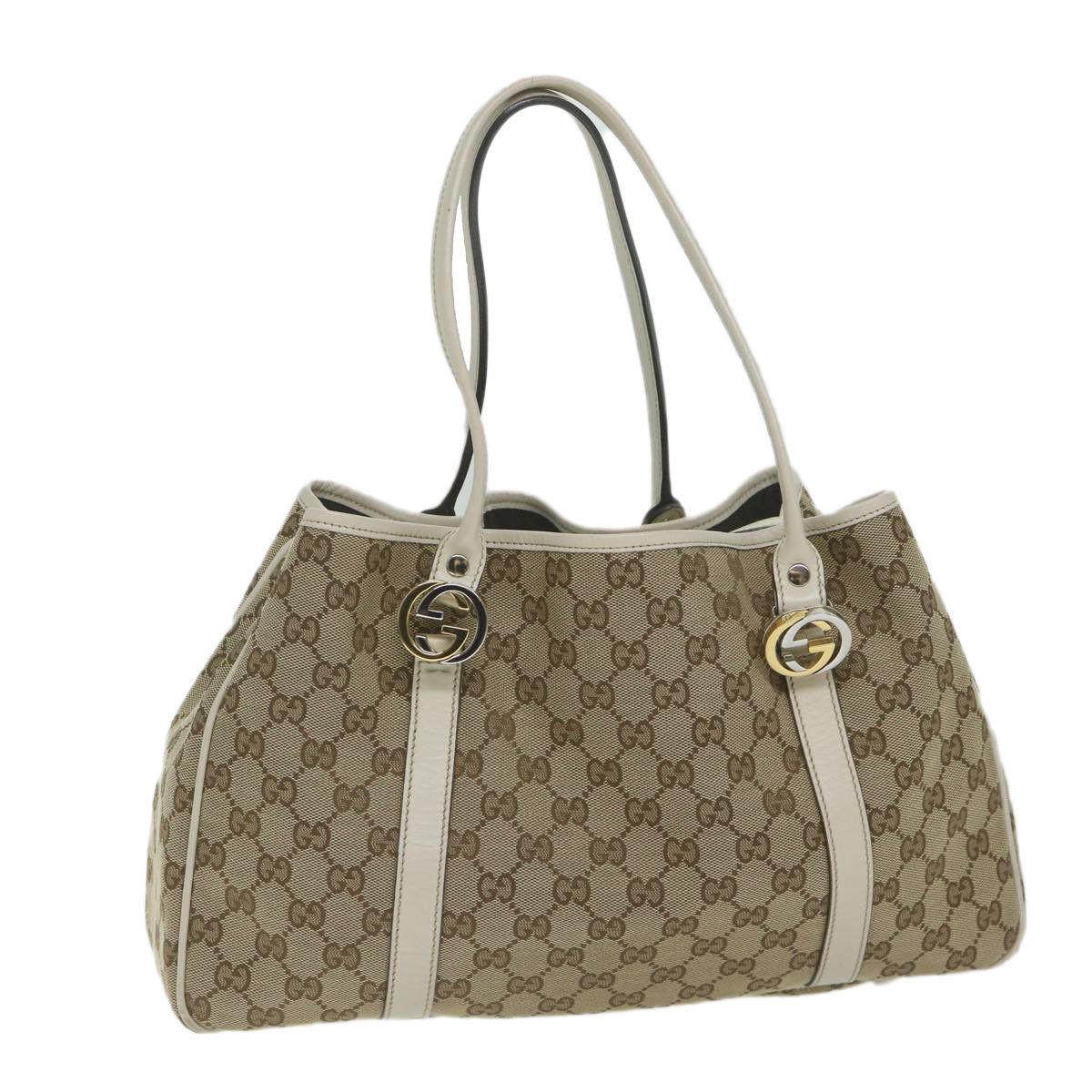 image of Gucci GG Canvas GG Twins Tote Bag Beige 232957 Auth Am5445, Women's