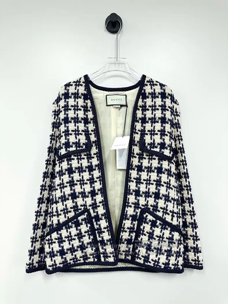 Gucci Gucci Black and white thousand-bird checkered tweed cardig Size XS / US 0-2 / IT 36-38 - 1 Thumbnail