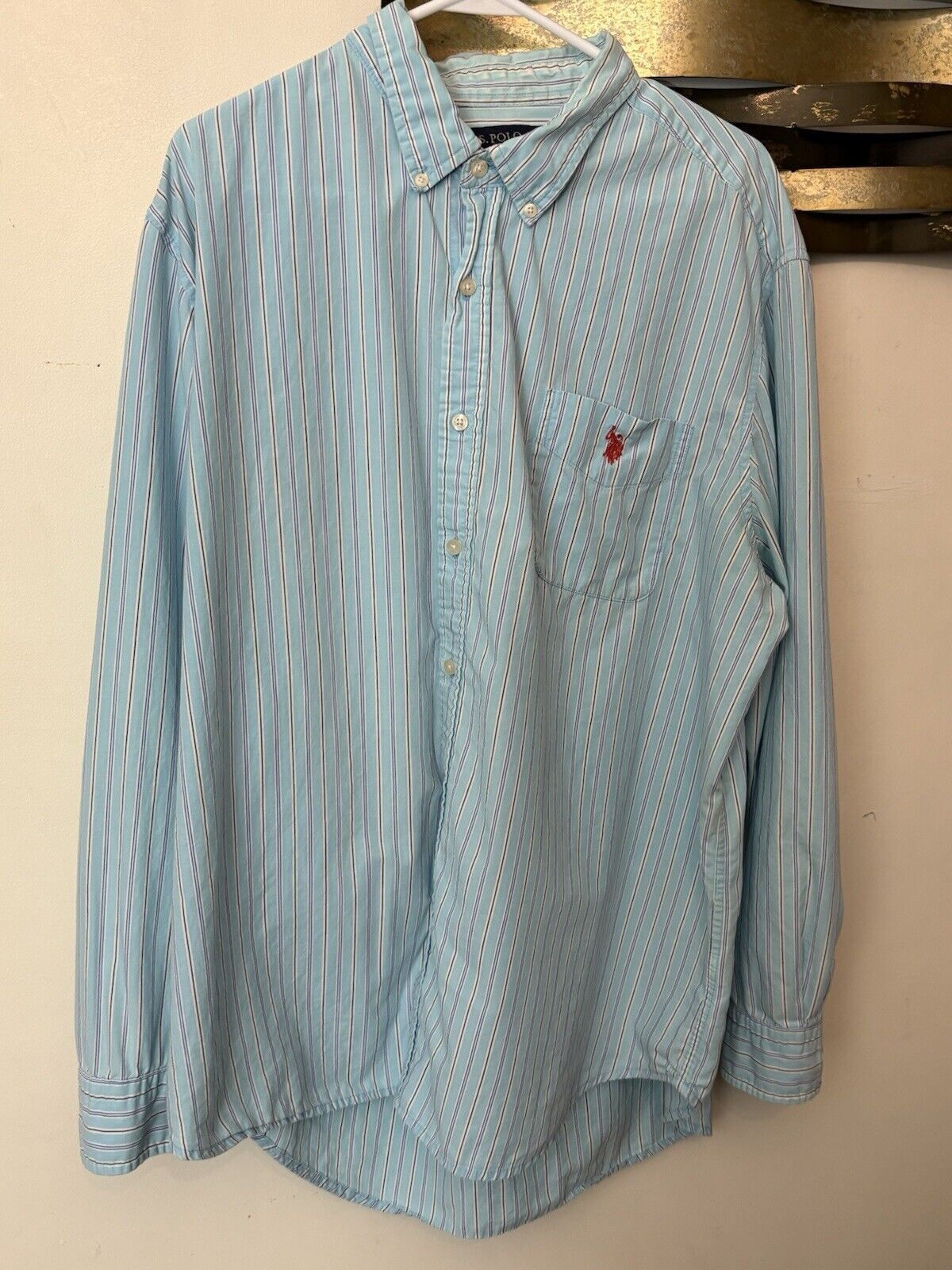 U.S. Polo Assn. US Polo Assn shirt mens 2XL striped button up long sleeve Size US XXL / EU 58 / 5 - 1 Thumbnail