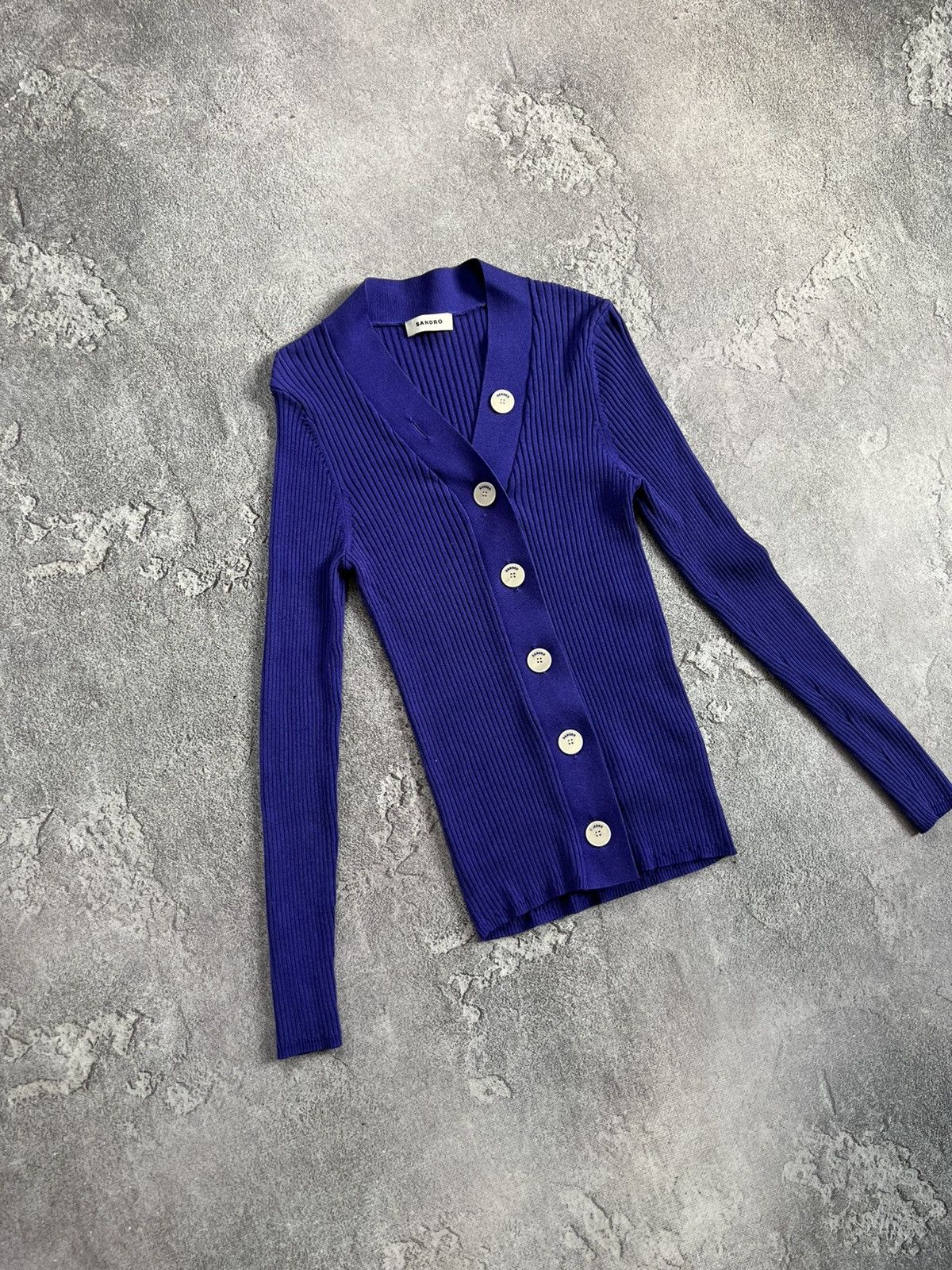 Sandro Womens Sandro Sweater Button Knitted Cardigan Size 2 Slim Size XS / US 0-2 / IT 36-38 - 3 Thumbnail