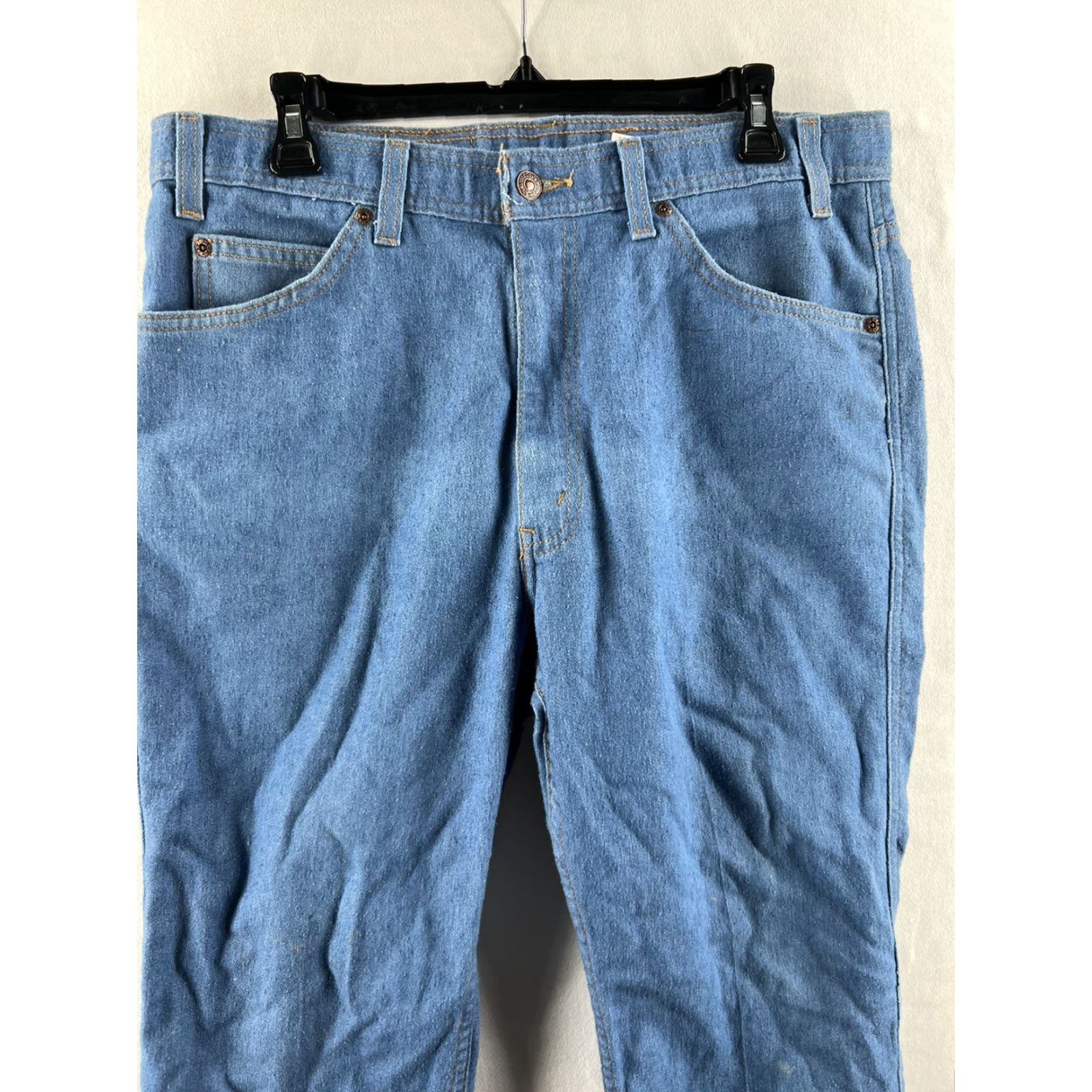 Levi's VINTAGE Levi's Denim Jeans Baggy Straight Leg 34x26 Medium Wash Blue Men's Jeans 505 USA 34 Inseam 26 Regular Rise High Straight Size US 34 / EU 50 - 3 Thumbnail