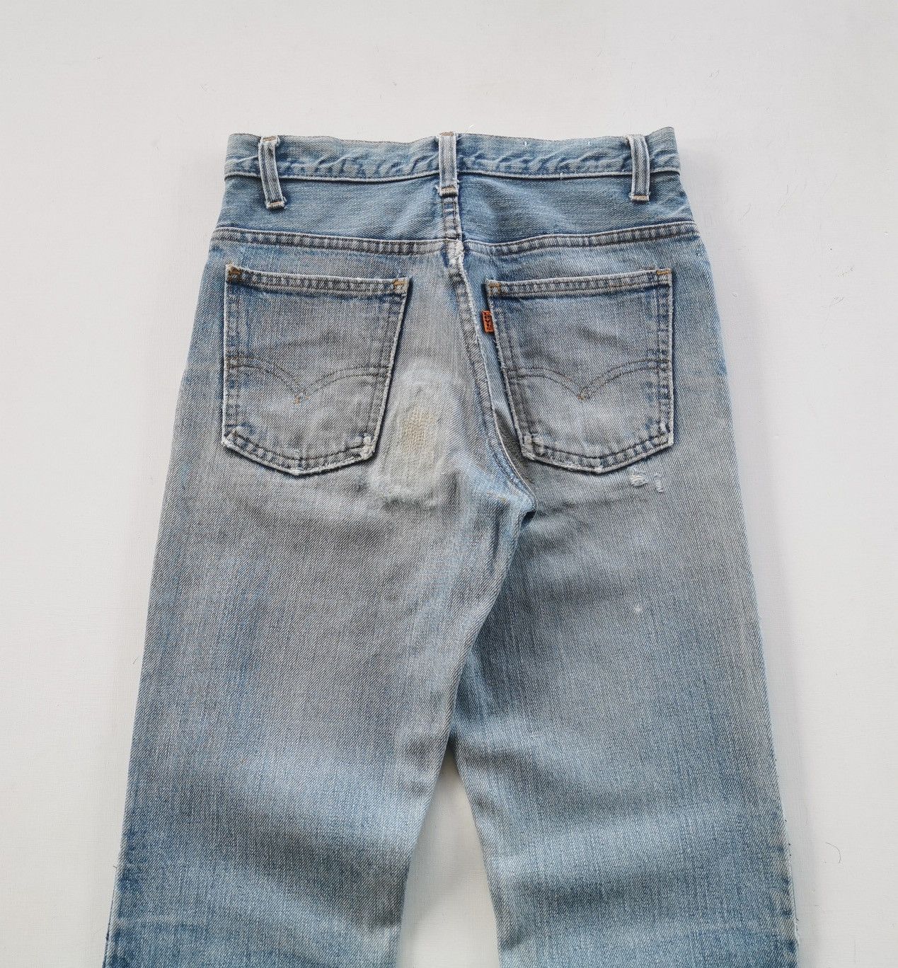 Levi's 70s Vintage Levis 746 Flare Orange Tab Denim Jeans Size US 27 - 6 Thumbnail