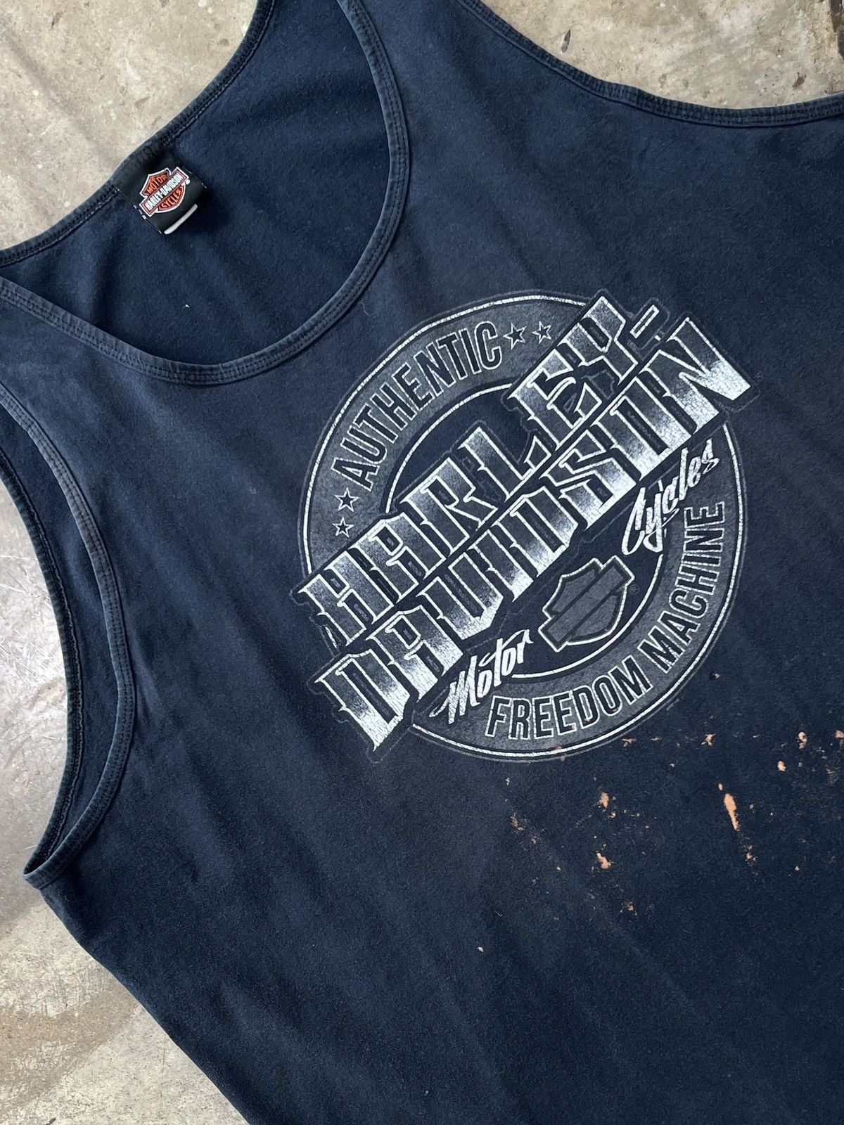 Harley Davidson × Vintage Harley Davidson Freedom Machine Rockstar Motorcycle Tank 3XL Size US XXL / EU 58 / 5 - 5 Thumbnail