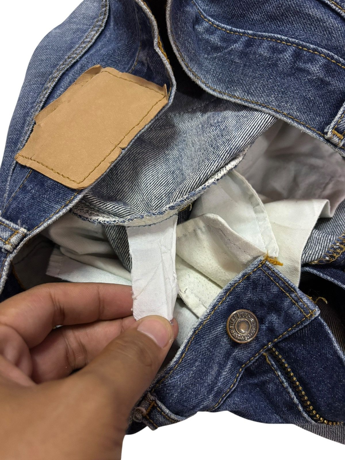 Levi's Vtg 90s Levis 505 Distressed Jeans Size US 30 / EU 46 - 7 Thumbnail