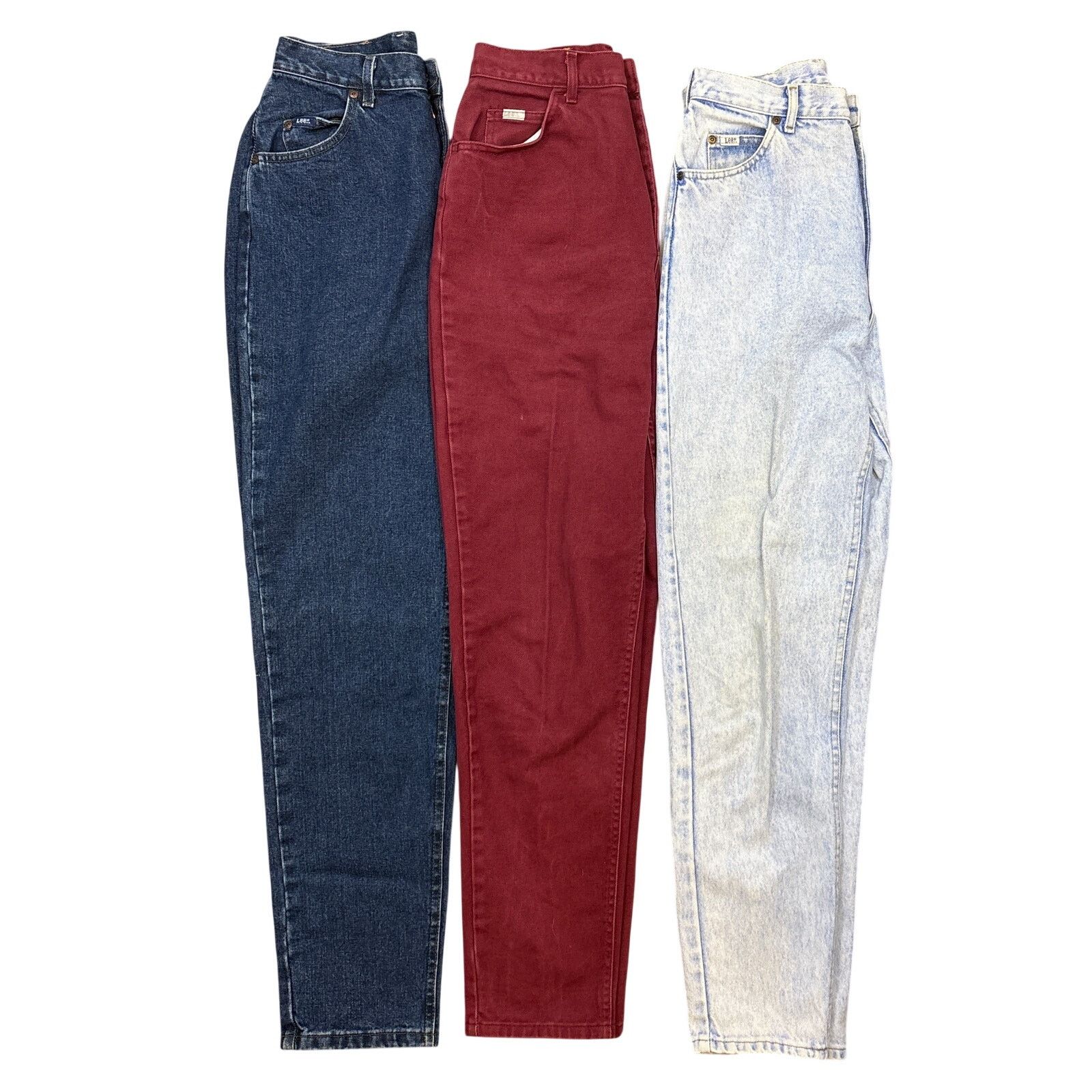 Lee Vintage 90s Lee mom Jean Bundle (3) Blue Burgundy 12 L Size 34" / US 12 / IT 48 - 3 Thumbnail