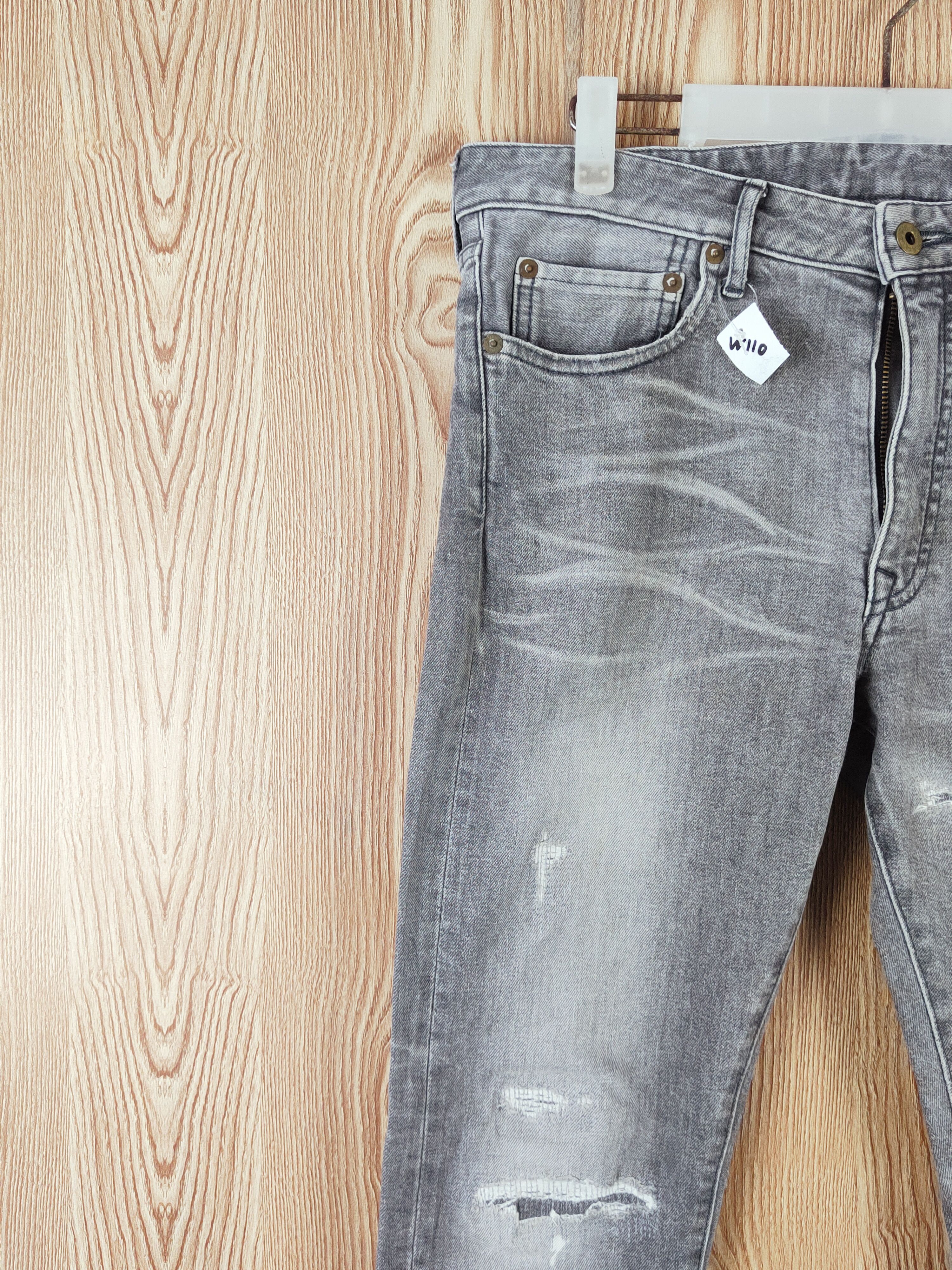 Japan Blue Jeans D Japan Blue Jeans Gray Faded Distressed Ripped Jeans #W110 Size US 32 / EU 48 - 3 Thumbnail