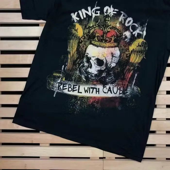 Band Tees × Vintage T Shirt Vintage 90s King Of Rock Rebel With Cause Size M Size US M / EU 48-50 / 2 - 2 Thumbnail