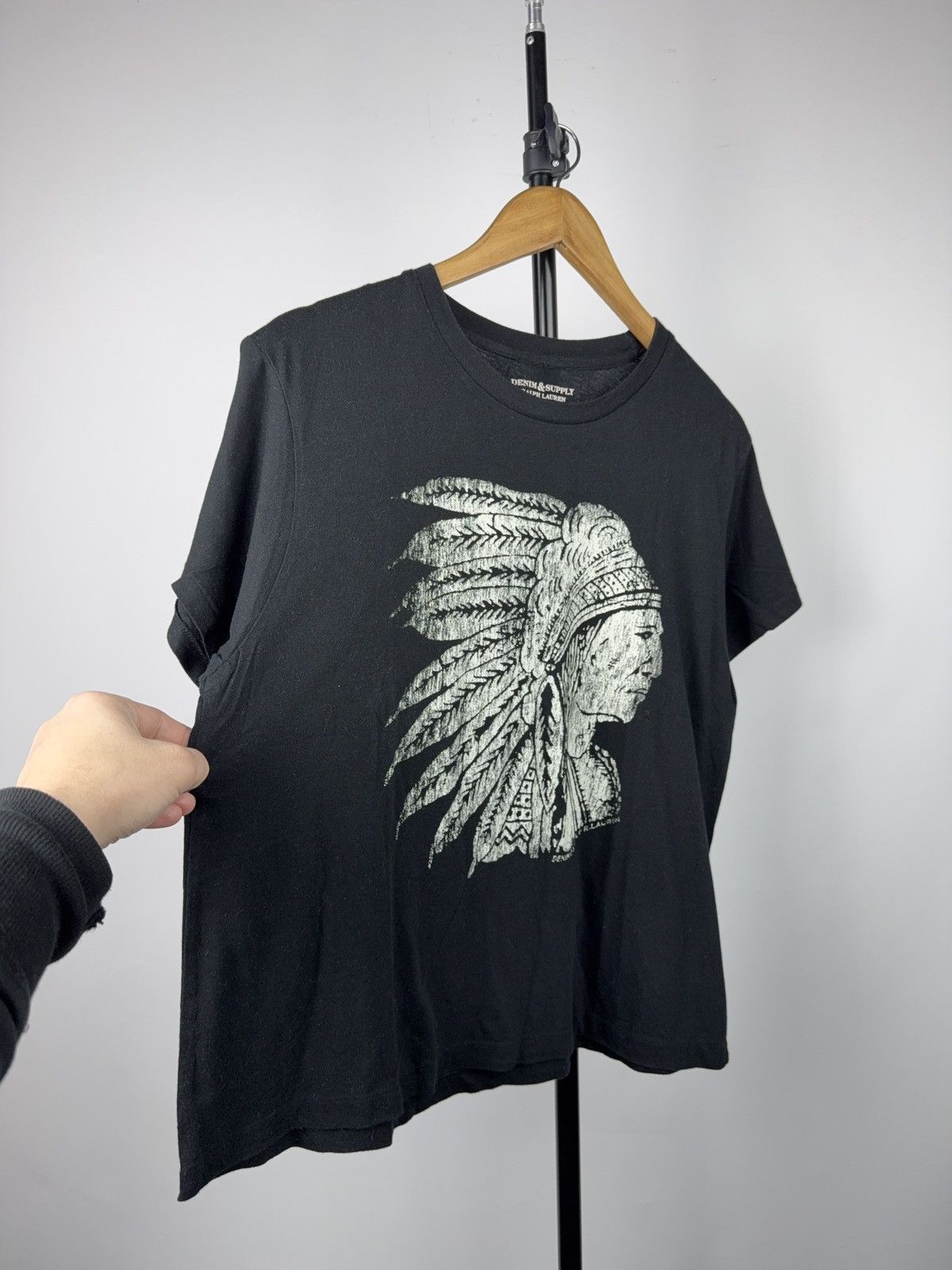 Denim & Supply Ralph Lauren 00s Ralph Lauren Denim & Supply Native Chief Tee XS Vintage Size XS / US 0-2 / IT 36-38 - 3 Thumbnail
