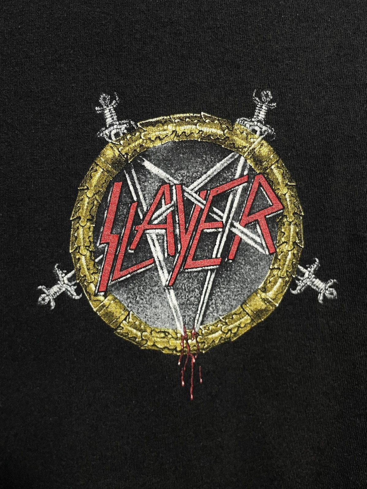 Band Tees Vintage 2003 Slayer Y2K Metal Rock Band Faded T-Shirt M/L Size US L / EU 52-54 / 3 - 17 Thumbnail