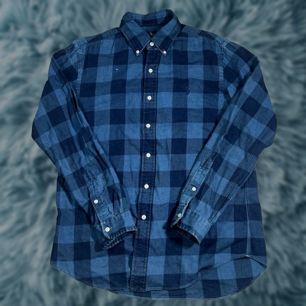 Polo Ralph Lauren Polo Ralph Lauren Shirt Men M Blue Check Plaid Classic City Work Long Sleeve Size US M / EU 48-50 / 2 - 1 Thumbnail