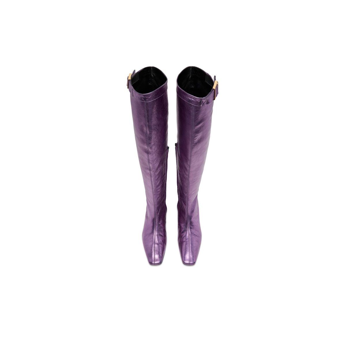 Tom Ford o1loc1c0924 W3276 Leather Overknee Boots in Purple Size US 8 / IT 38 - 4 Thumbnail