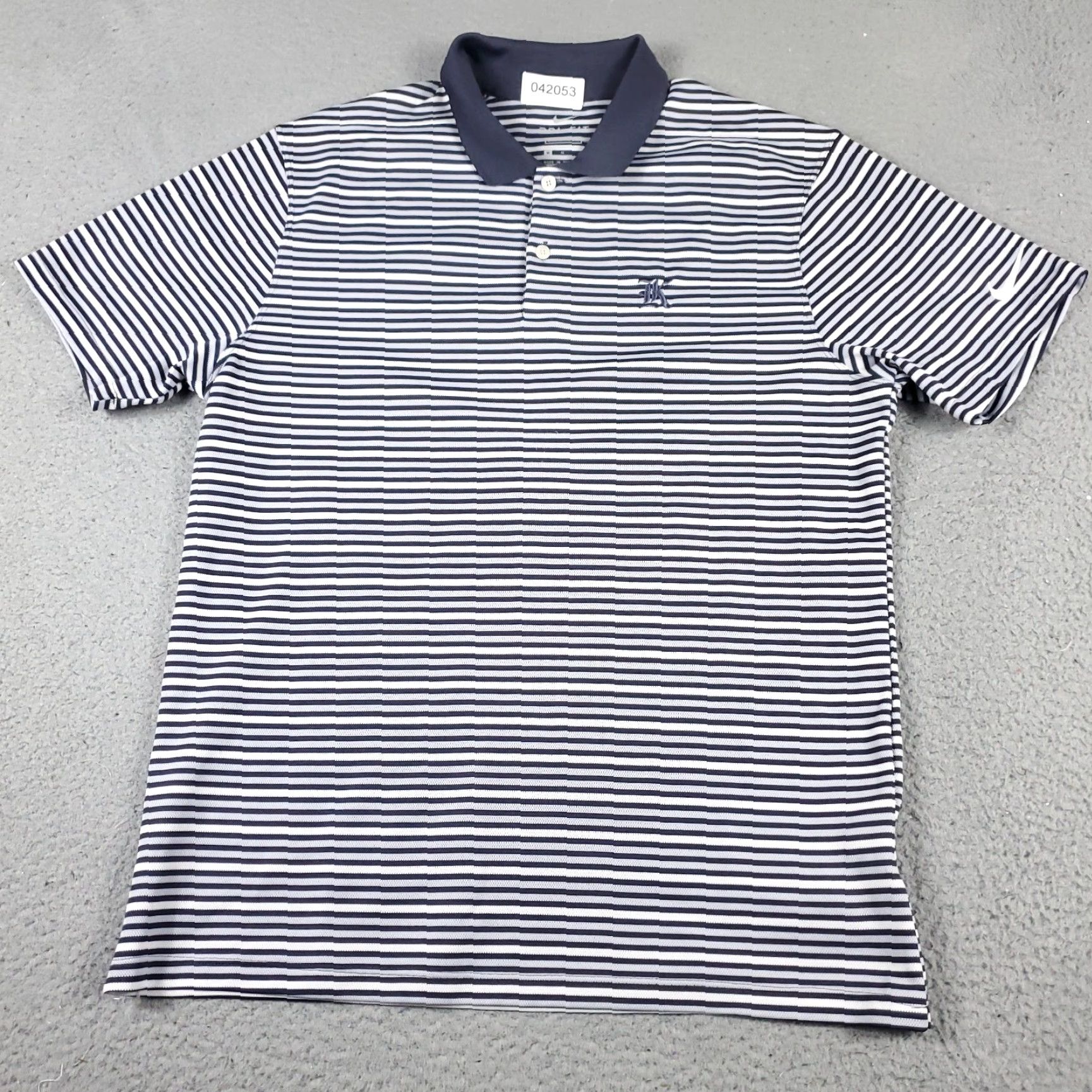Nike Nike Polo Shirt Mens M Blue Striped Swoosh Golf Casual Short Sleeve polo shirt Nike Golf Men Medium Blue Striped Swoosh Size US M / EU 48-50 / 2 - 3 Thumbnail