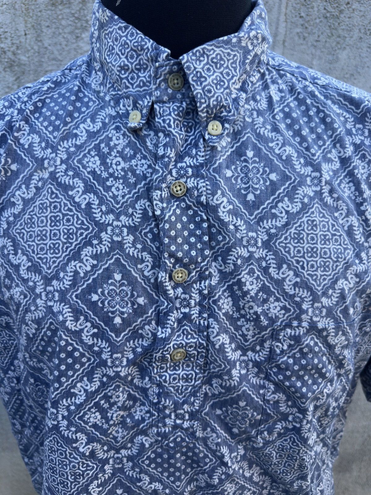 Reyn Spooner PreOwned Reyn Spooner Classic Hawaiian Print Blue Men's L Size US L / EU 52-54 / 3 - 3 Thumbnail