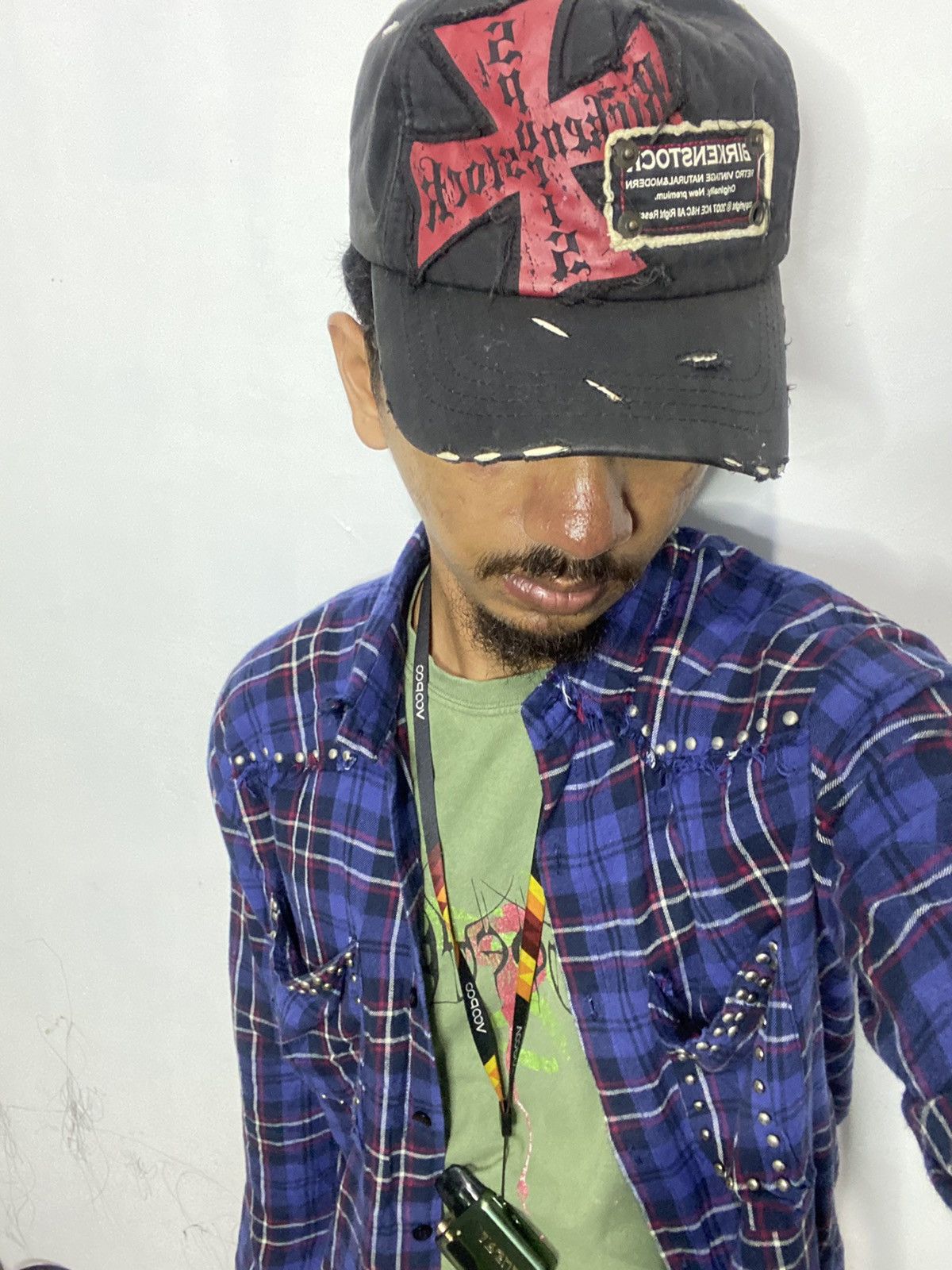 If Six Was Nine × Japanese Brand × Le Grande Bleu (L.G.B.) Echoparty london studed distressed flanel button shirts Size US M / EU 48-50 / 2 - 2 Thumbnail