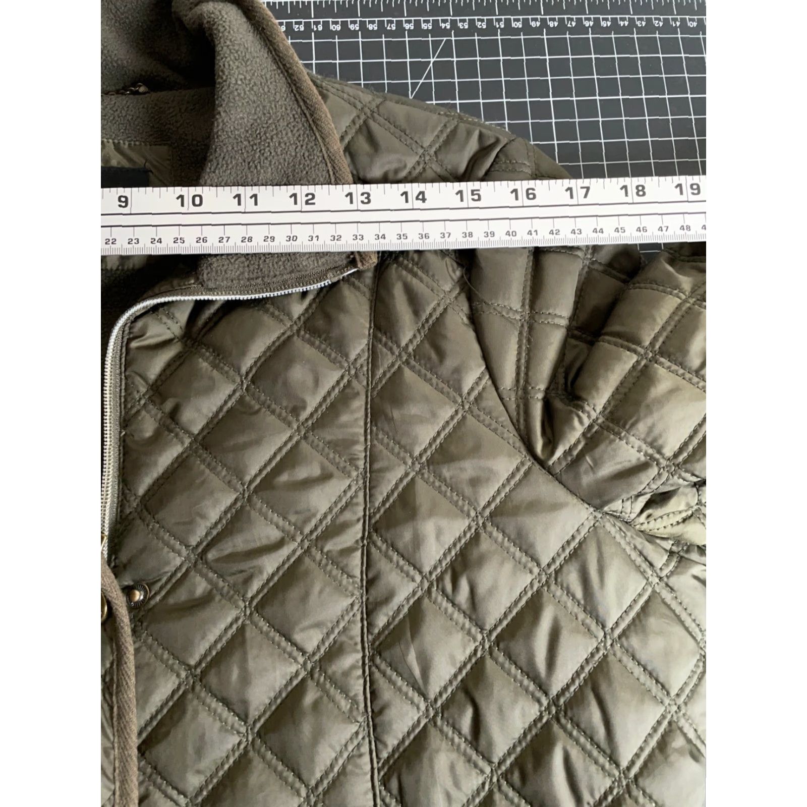 Lucky Brand Lucky Brand Bomber Jacket Women Adult Medium Army Green Quilted Full Zip Pockets 90s Army Style Size M / US 6-8 / IT 42-44 - 7 Thumbnail