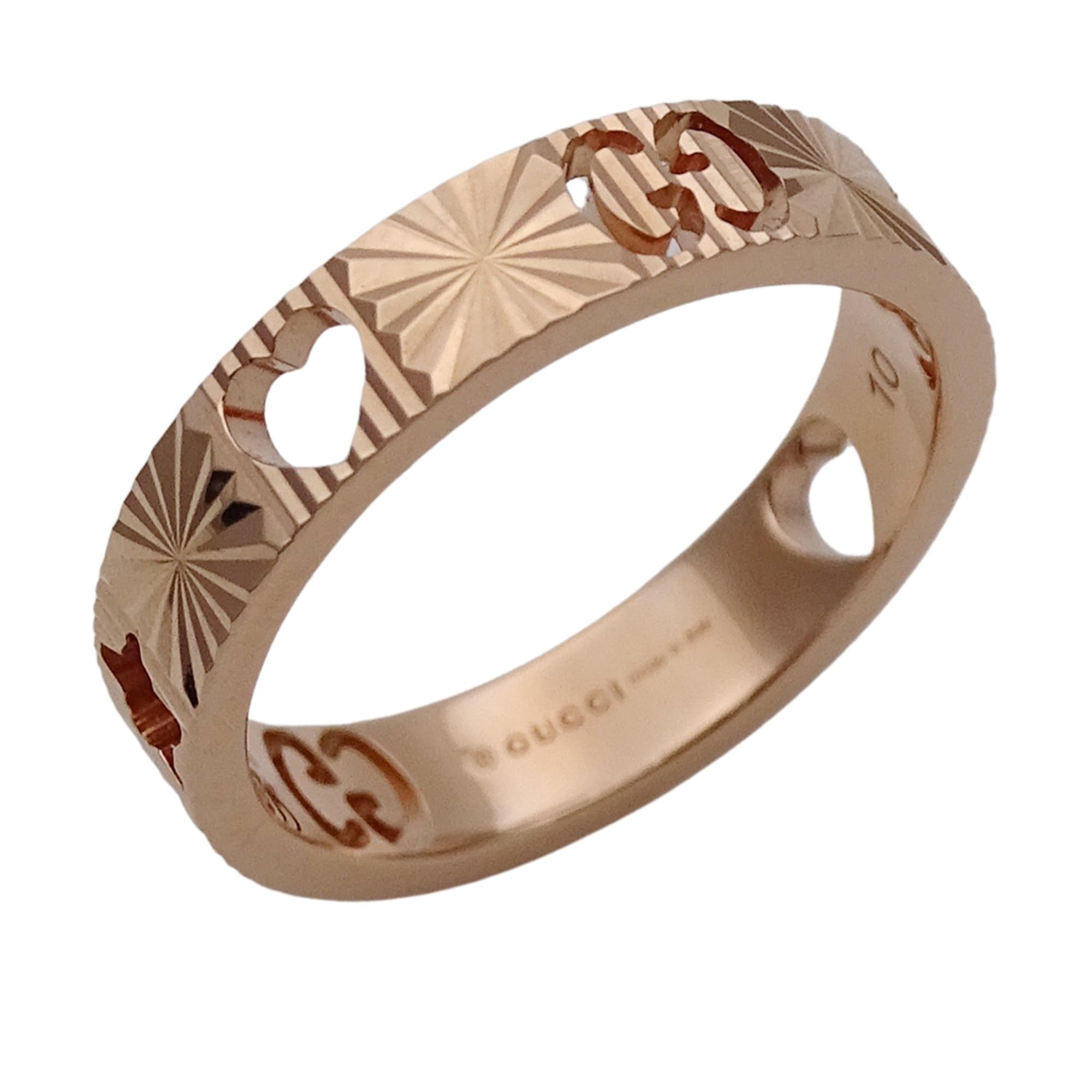 Gucci Gucci ring for women, brand name ring, 750PG (pink gold), Icon, heart, star, size #10 (approx.), jewelry. Size ONE SIZE - 1 Thumbnail