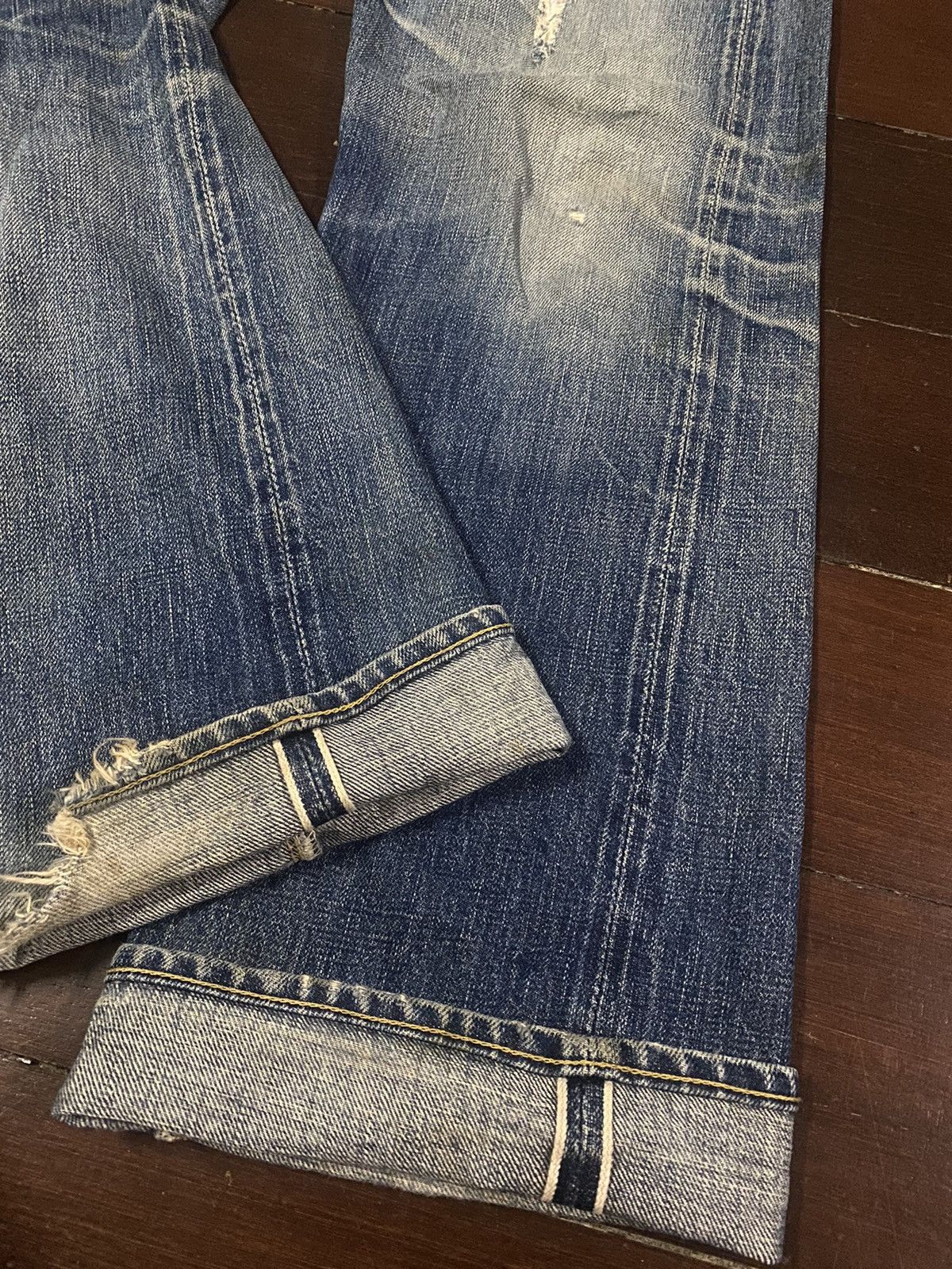 Full Count & Co. FIRE 🔥 FULL COUNT RUSTY DISTRESSED NICE FADED Size US 33 - 13 Thumbnail