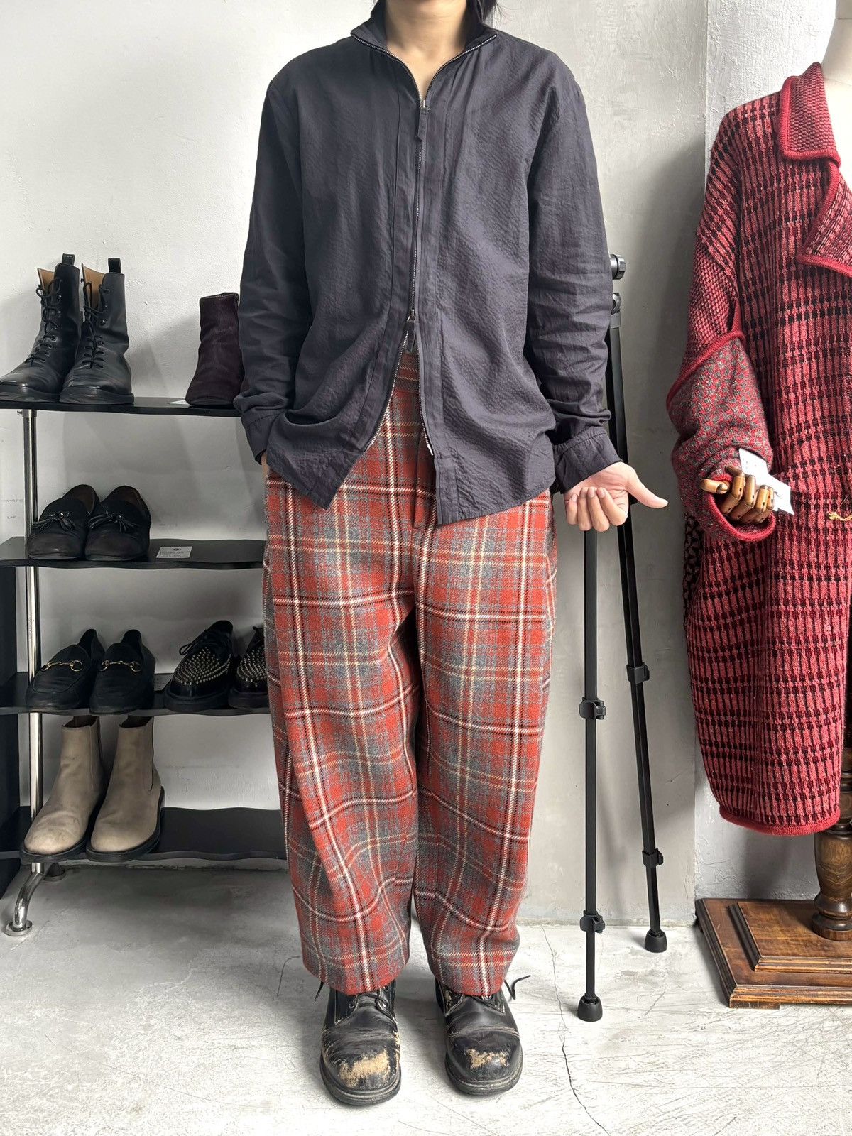 Y's Y’s Plaid Wool Trousers Size US 31 - 1 Thumbnail