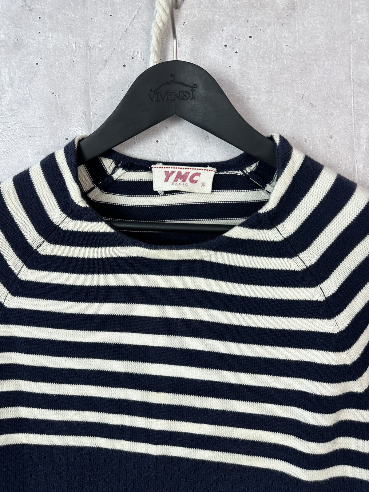 YMC YMC Stripped Navy Blue Cotton Men’s Sweater Size US M / EU 48-50 / 2 - 4 Thumbnail