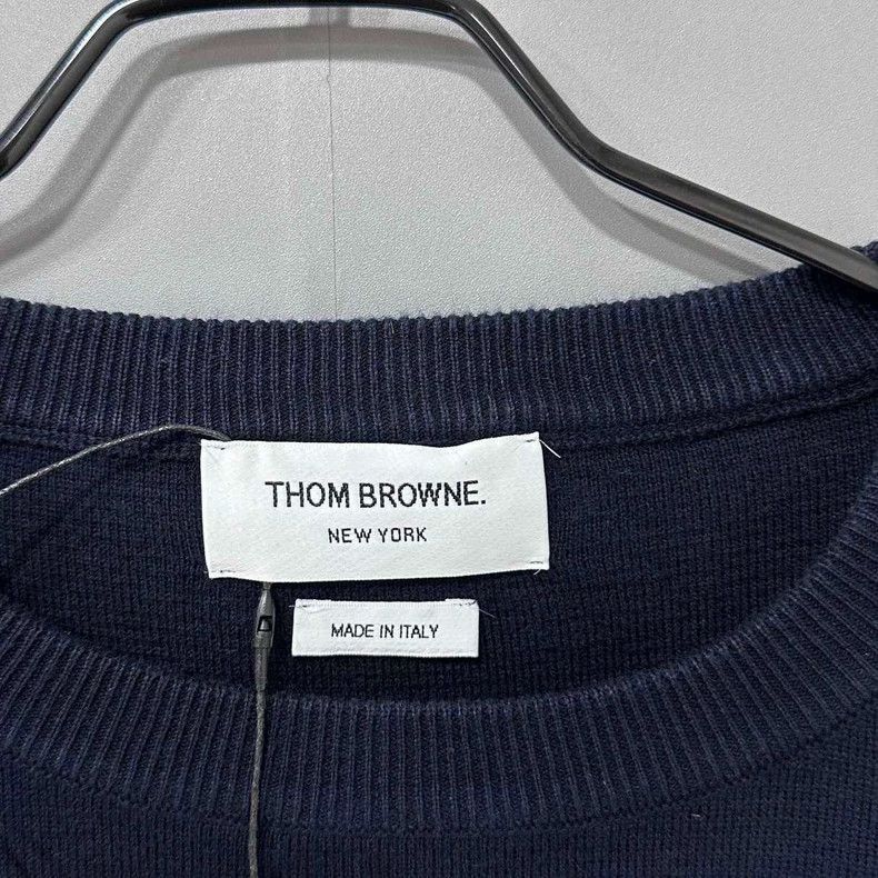 Thom Browne Thom Browne Dark blue four-bar knitted sweater 2505-Nextarr Size US XXL / EU 58 / 5 - 4 Thumbnail