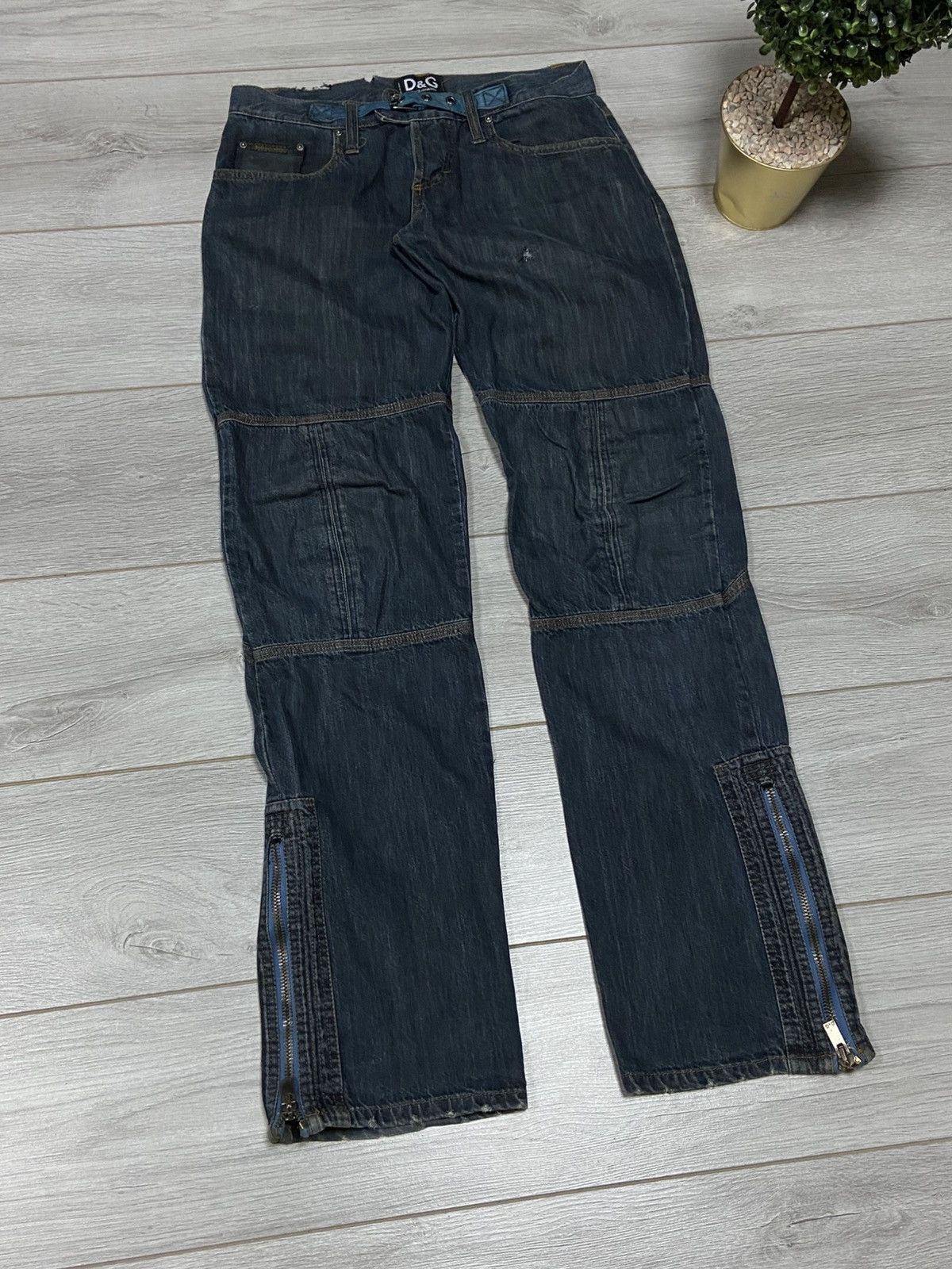 Dolce & Gabbana Dolce&Gabbana Y2K vintage zippers belted denim pants jeans Size US 32 / EU 48 - 3 Thumbnail