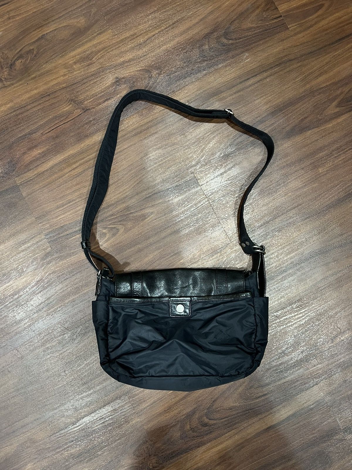 Y's × Yohji Yamamoto YOHJI YAMAMOTO LEATHER NYLON SLING BAG Size ONE SIZE - 6 Thumbnail