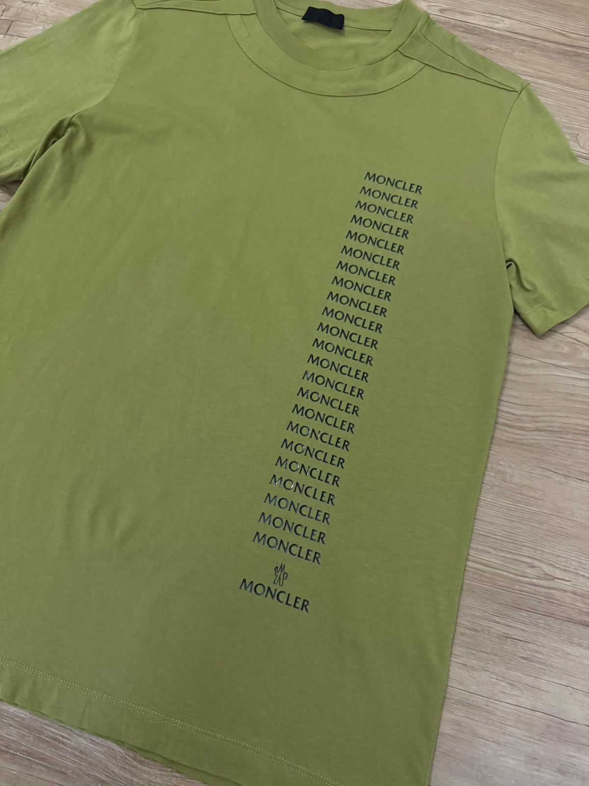 Moncler Moncler Green Paneled Tshirt Size US M / EU 48-50 / 2 - 3 Thumbnail