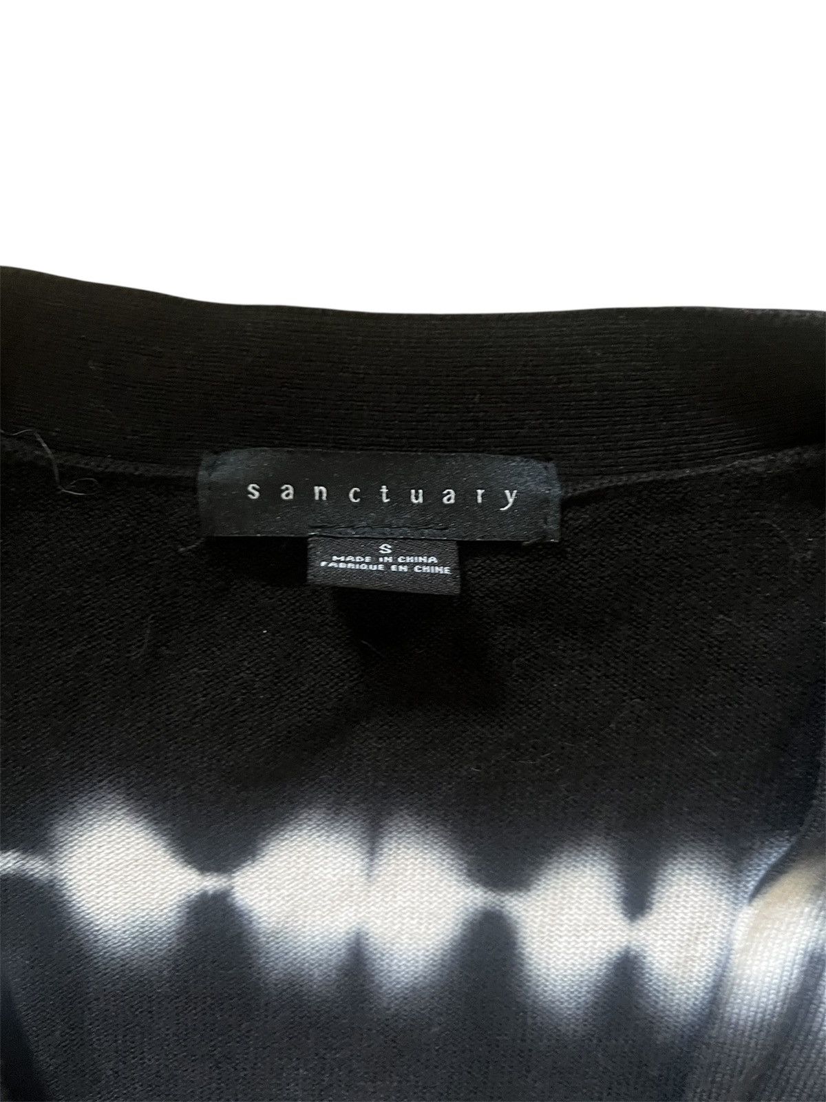 Sanctuary Sanctuary Black White Striped Tie Dye Long Cardigan | Small Size S / US 4 / IT 40 - 3 Thumbnail