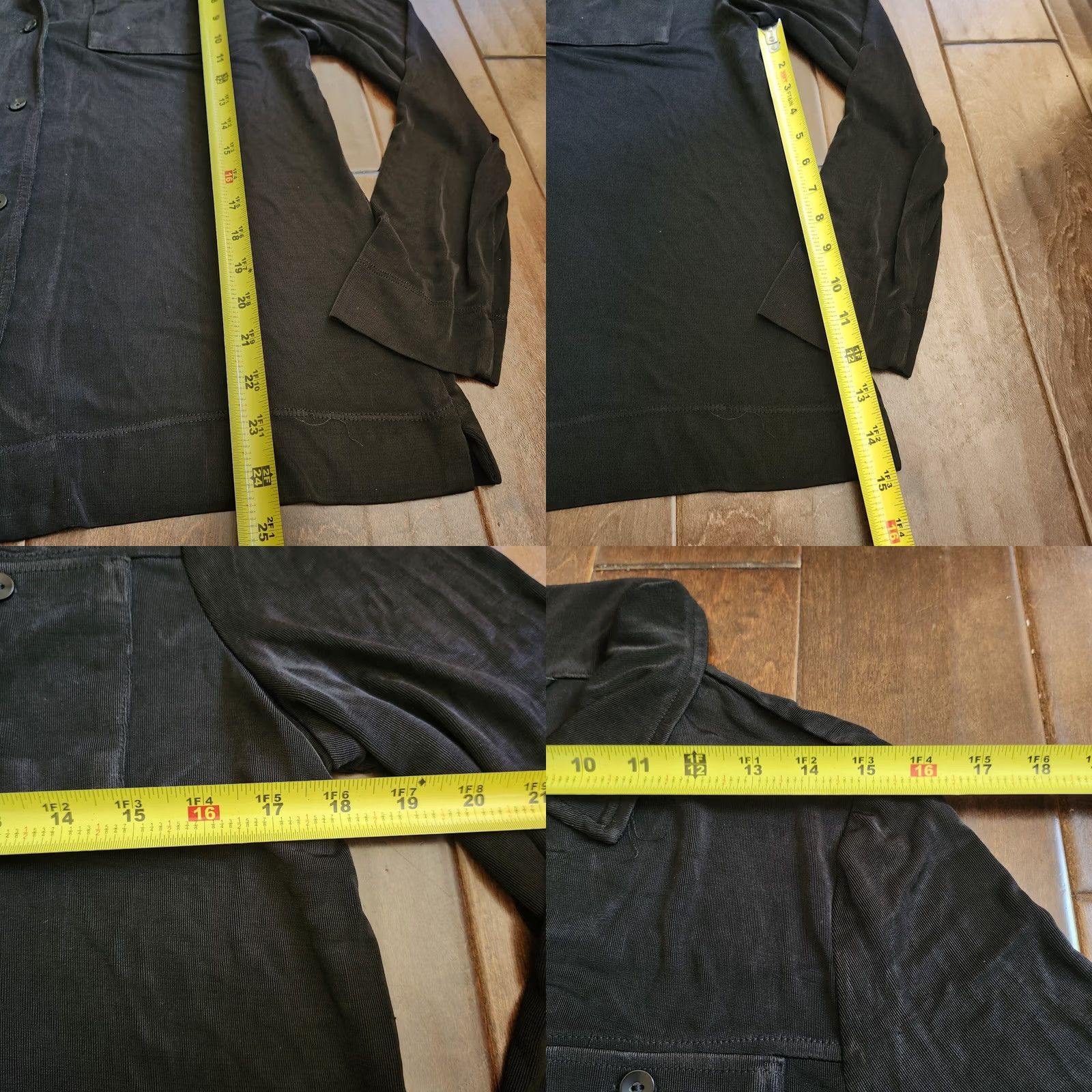 George George Men's Black Long Sleeve Front Pocket Button-Up Shirt L Size US L / EU 52-54 / 3 - 8 Thumbnail
