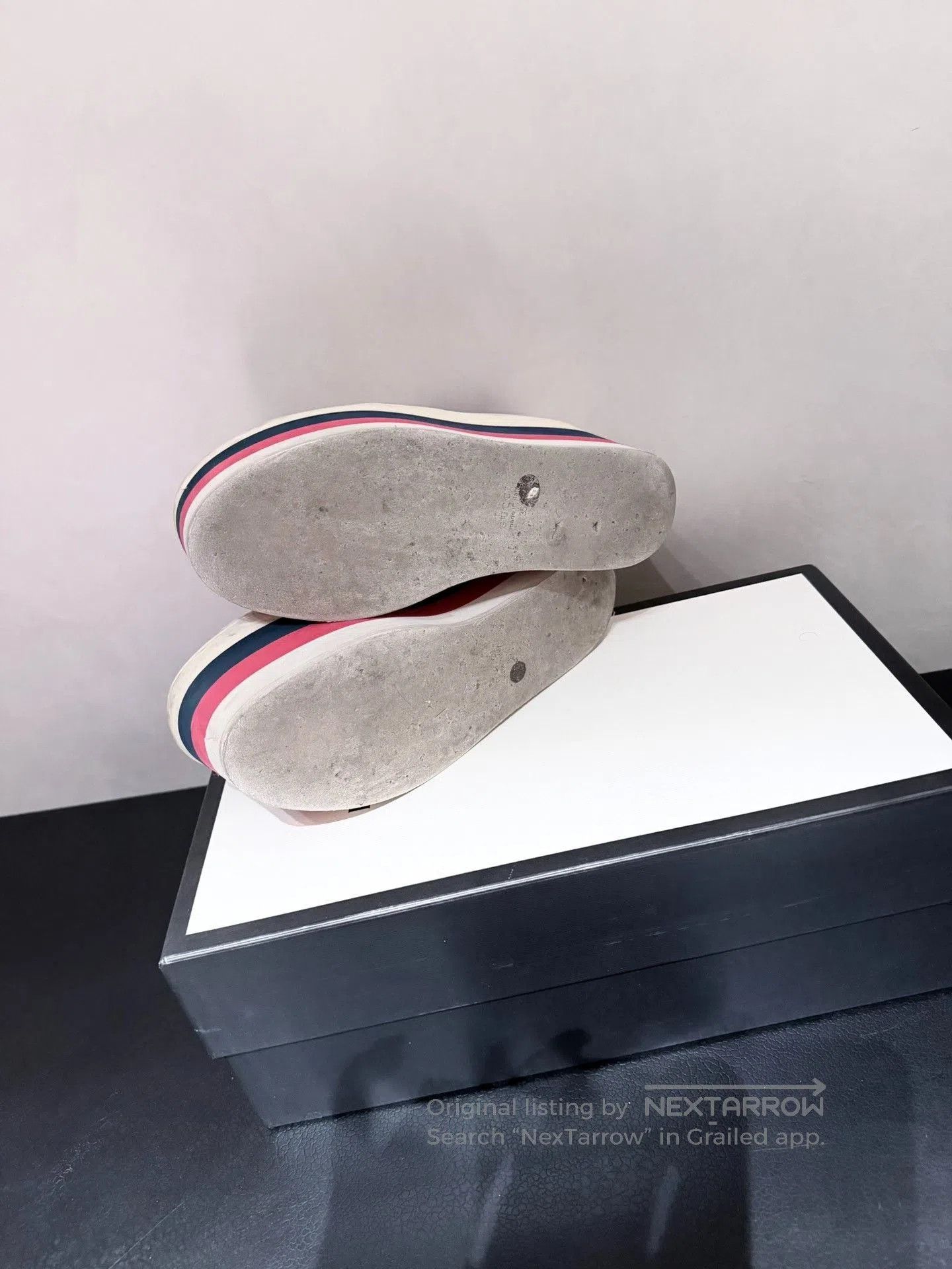 Gucci Gucci White Striped 8cm Platform Shoes. Size US 4.5 / IT 34.5 - 3 Thumbnail