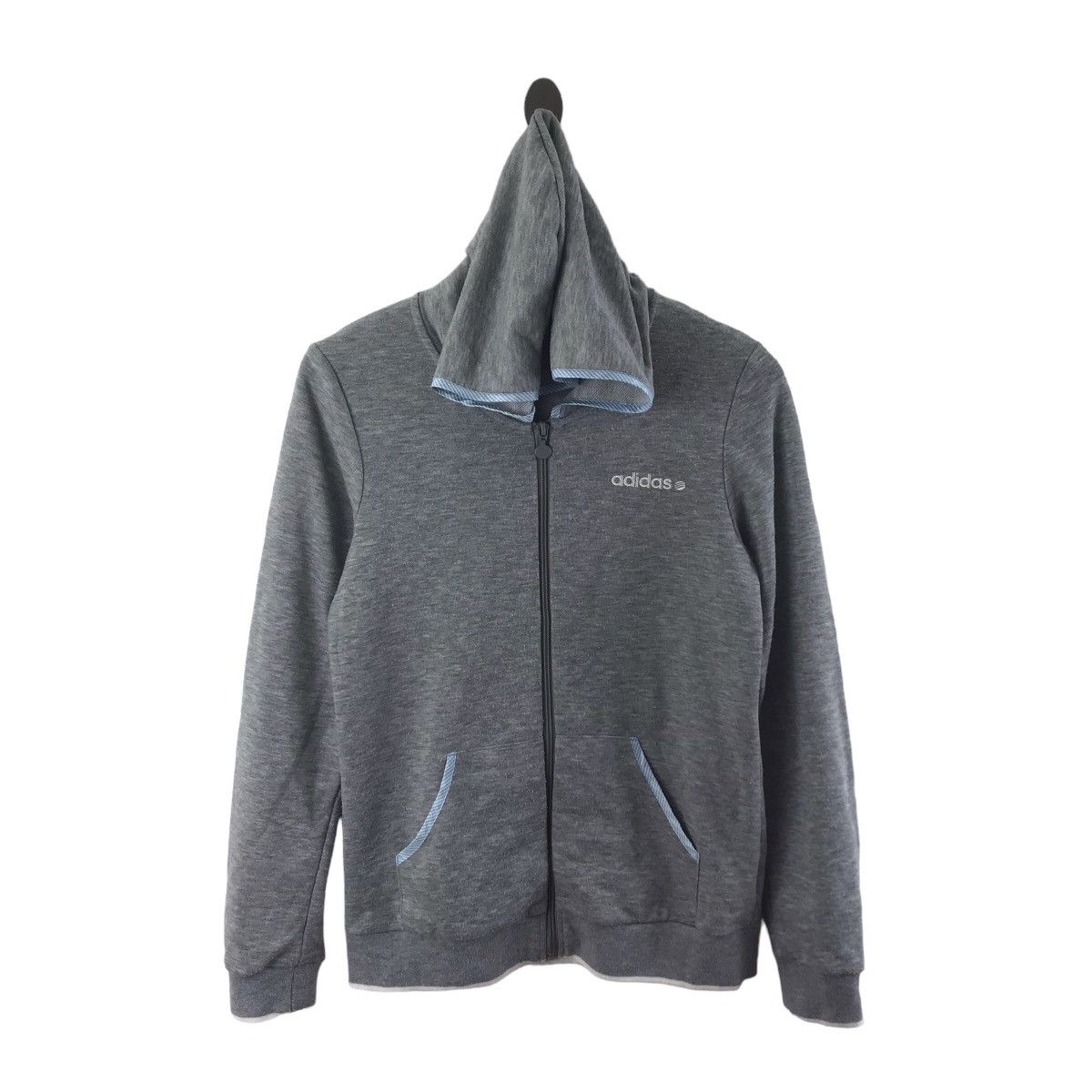 ADIDAS NEO Sportswear Embroidered Brand Grey Hoodie