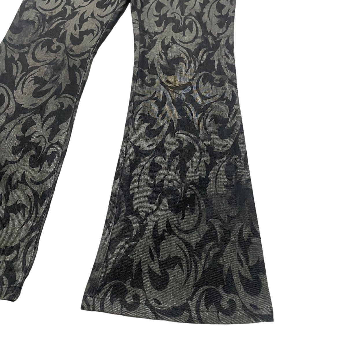 Japanese Brand BLACK PEACE NOW Tribal Coated Flare Pants Size US 28 / EU 44 - 8 Thumbnail