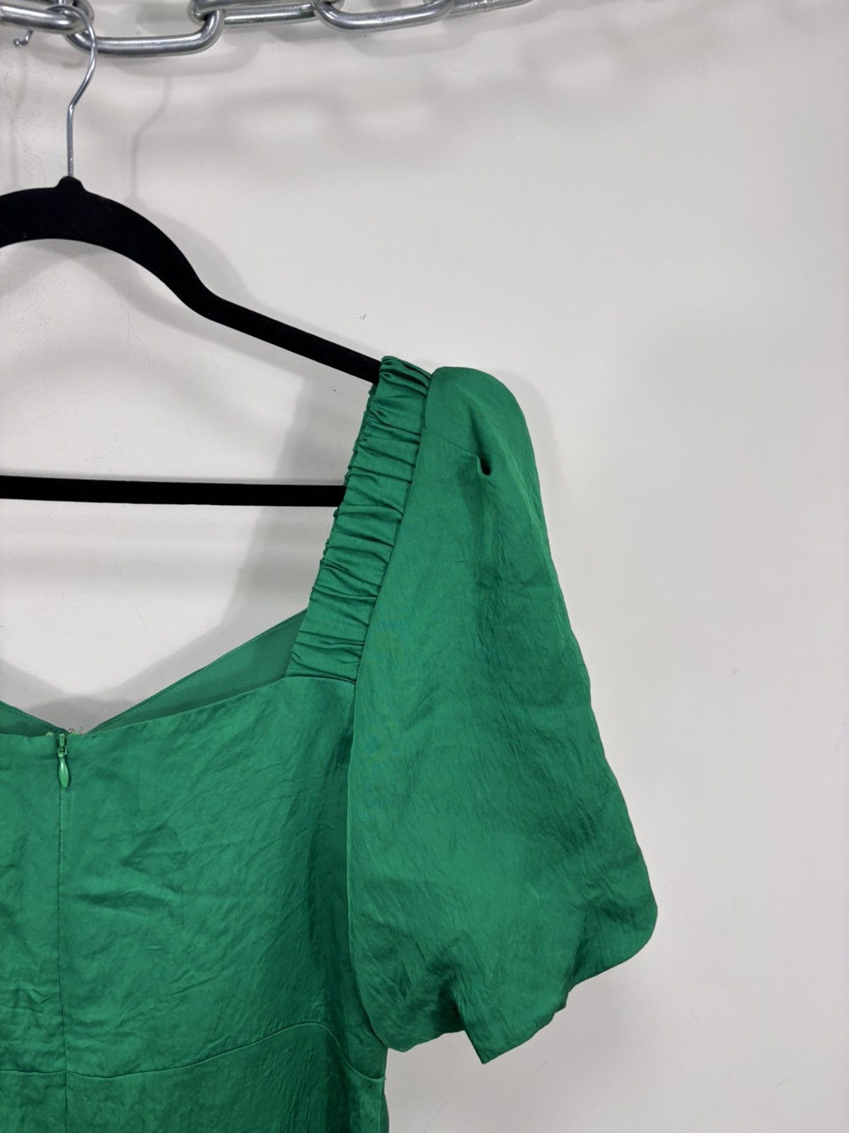 Sandro Sandro NWT Falbala Women’s Green Cut Out Short Sleeve Dress Size M / US 6-8 / IT 42-44 - 20 Thumbnail