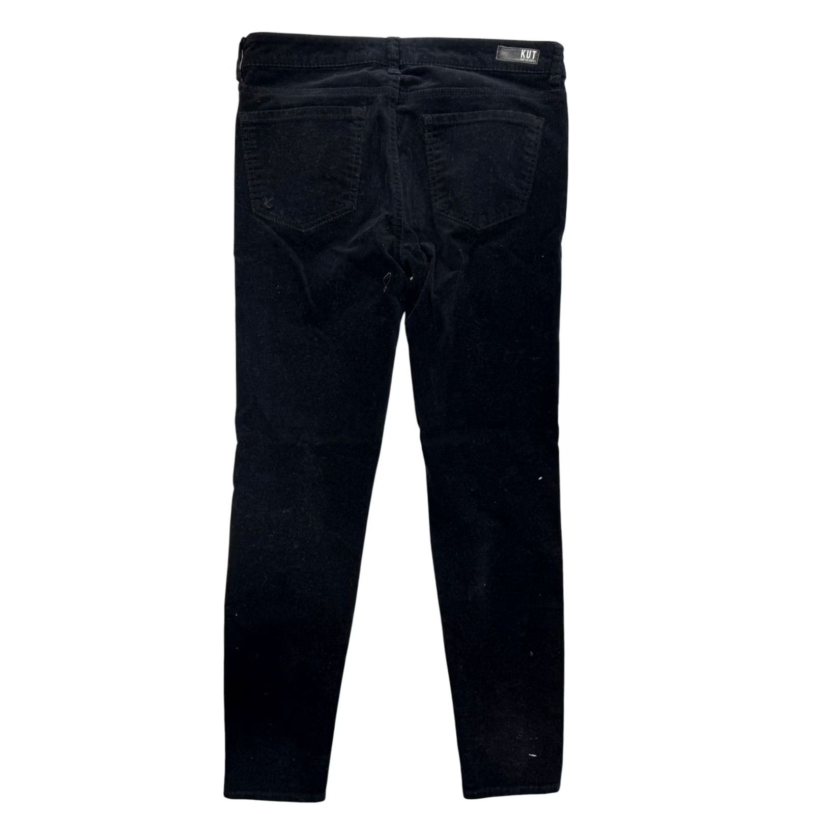 Vintage VINTAGE KUT from the Kloth Women's Corduroy Skinny Jeans Mid-Rise Cotton Black 4 - Pants - 32" Waist 28" Inseam Womens Size 27" / US 4 / IT 40 - 3 Thumbnail