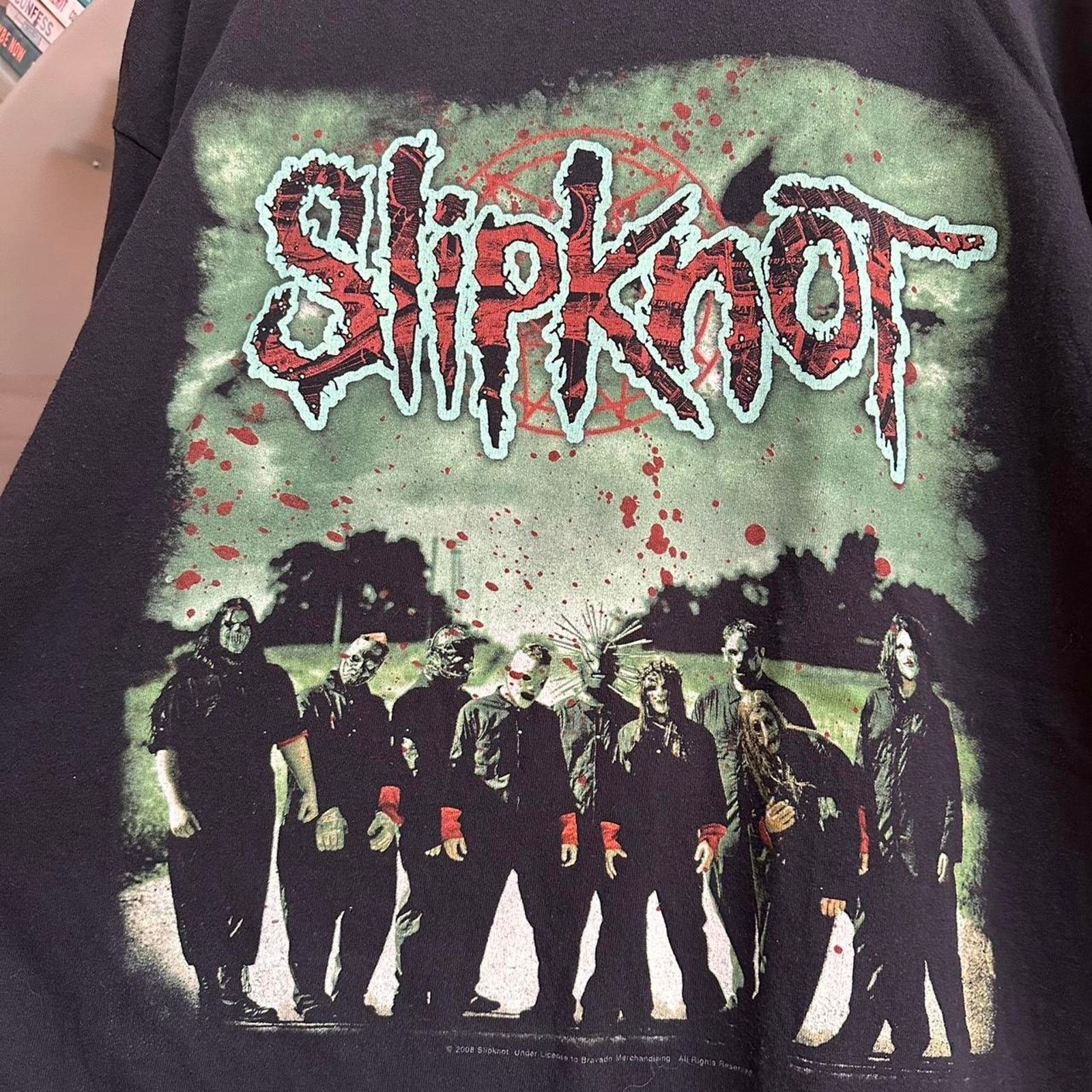 Band Tees × Slipknot Vintage 2008 Slipknot Band Shirt Size US XL / EU 56 / 4 - 3 Thumbnail